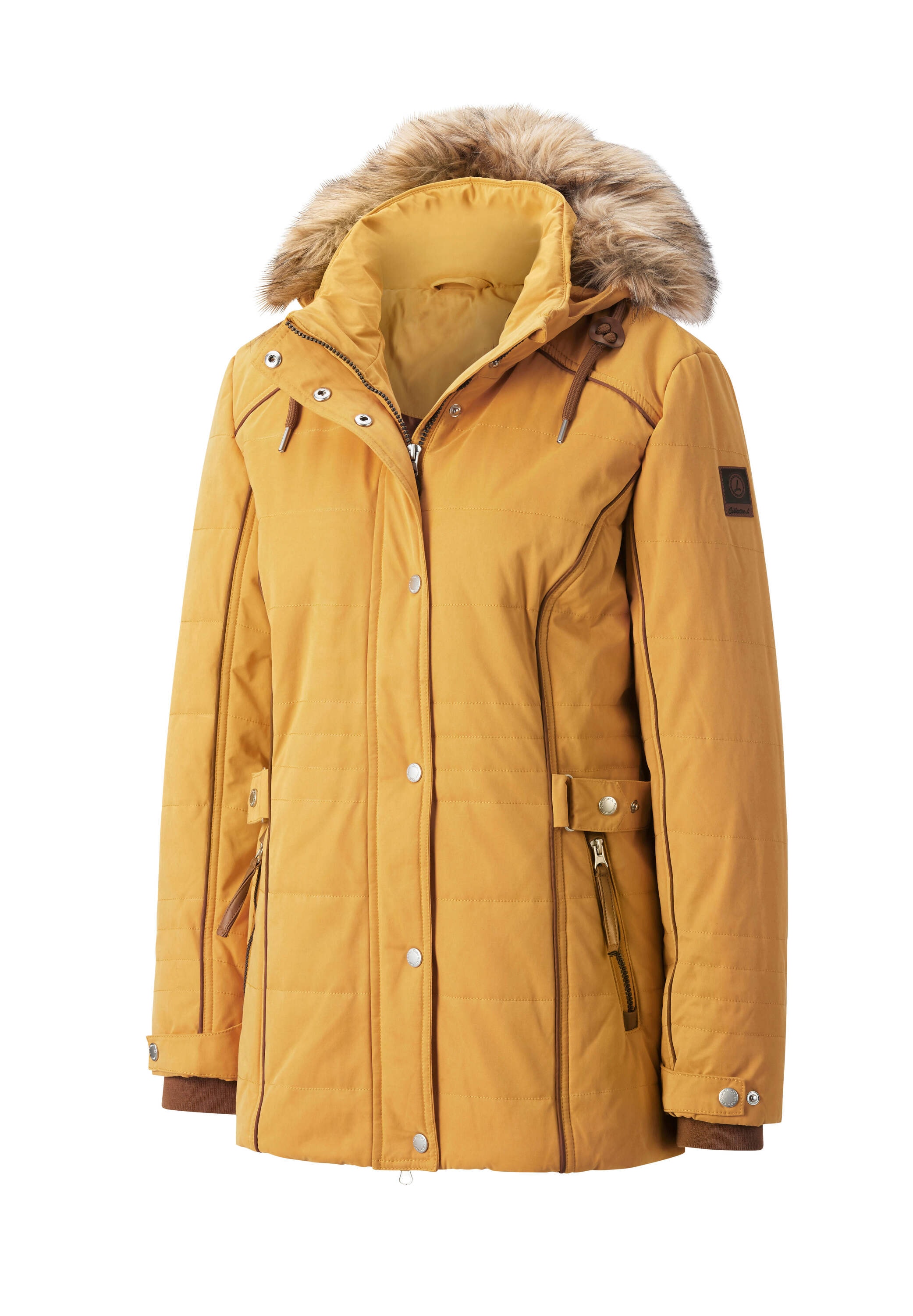 Witt Steppjacke »Jacke Steppjacke mit Pelz-Imitat, abknöpfbar« Abnehmbare Kapuze