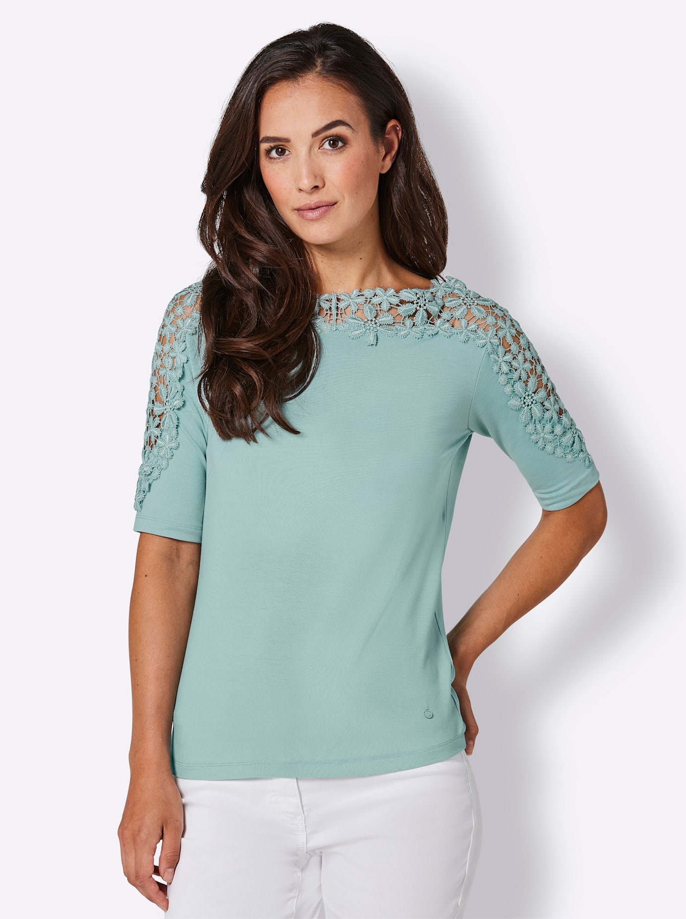 CREATION L PREMIUM 3/4-Arm-Shirt »Lyocell-Shirt«, (1 tlg.)