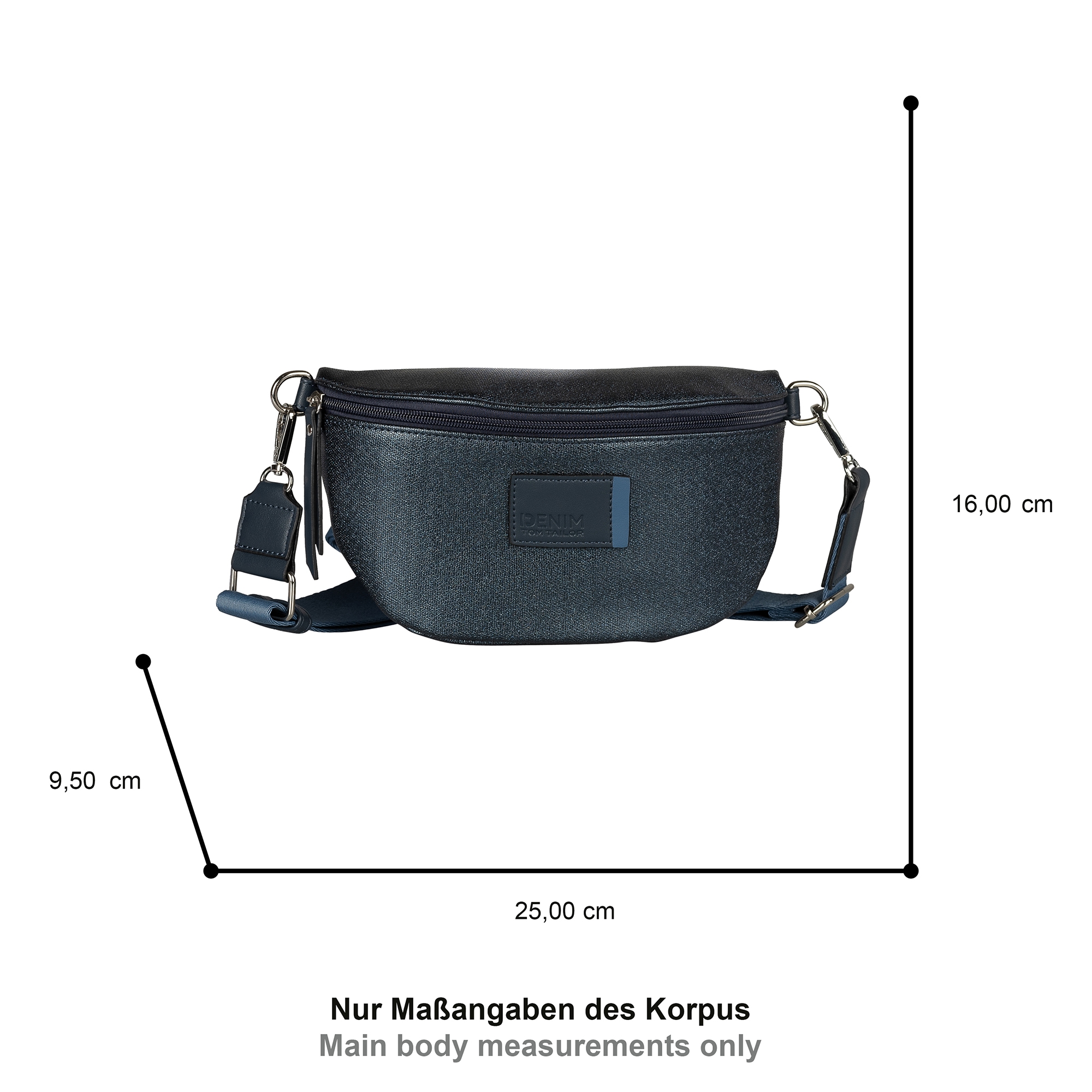 TOM TAILOR Denim Bauchtasche »Rosie Canvas«, in zweifarbigem Look mit aufgedruckten kontrastierenden Streifen