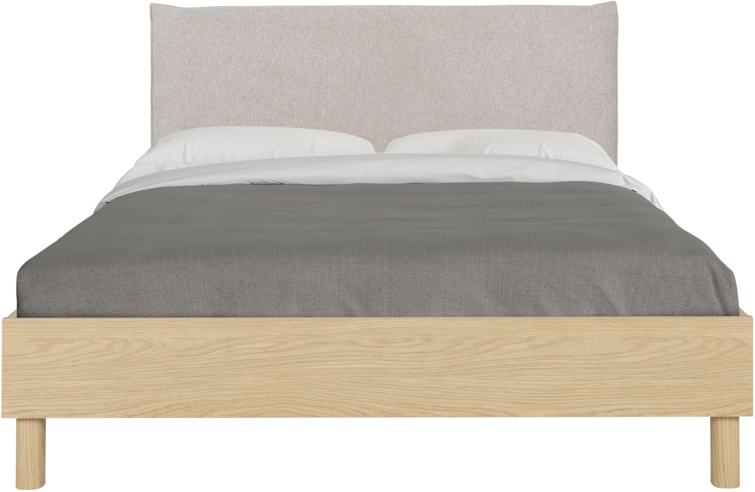 Gami Einzelbett »Auriol«, Bett 160 x 200 cm,  mit gepolstertes Kopfteil aus Textil, ohne Matratze