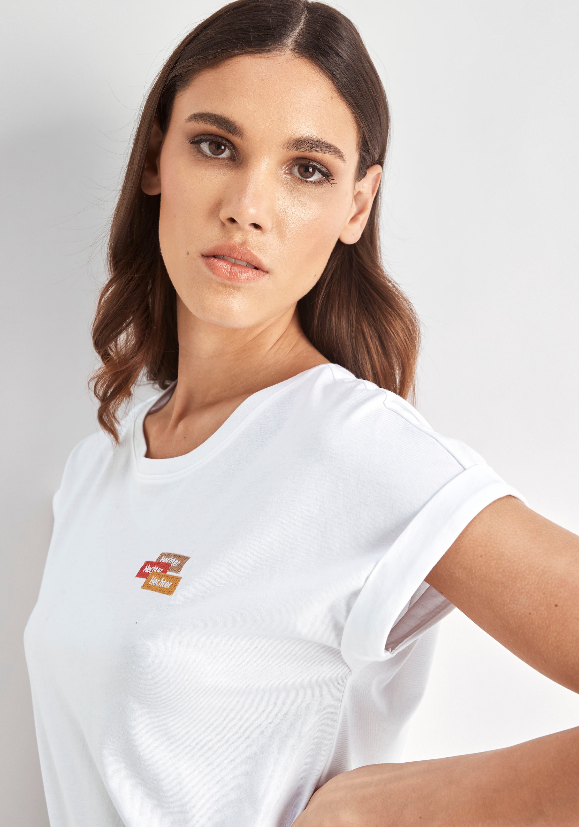 HECHTER PARIS T-Shirt, mit dezenter Logostickerei auf der Brust kaufen bei  OTTO