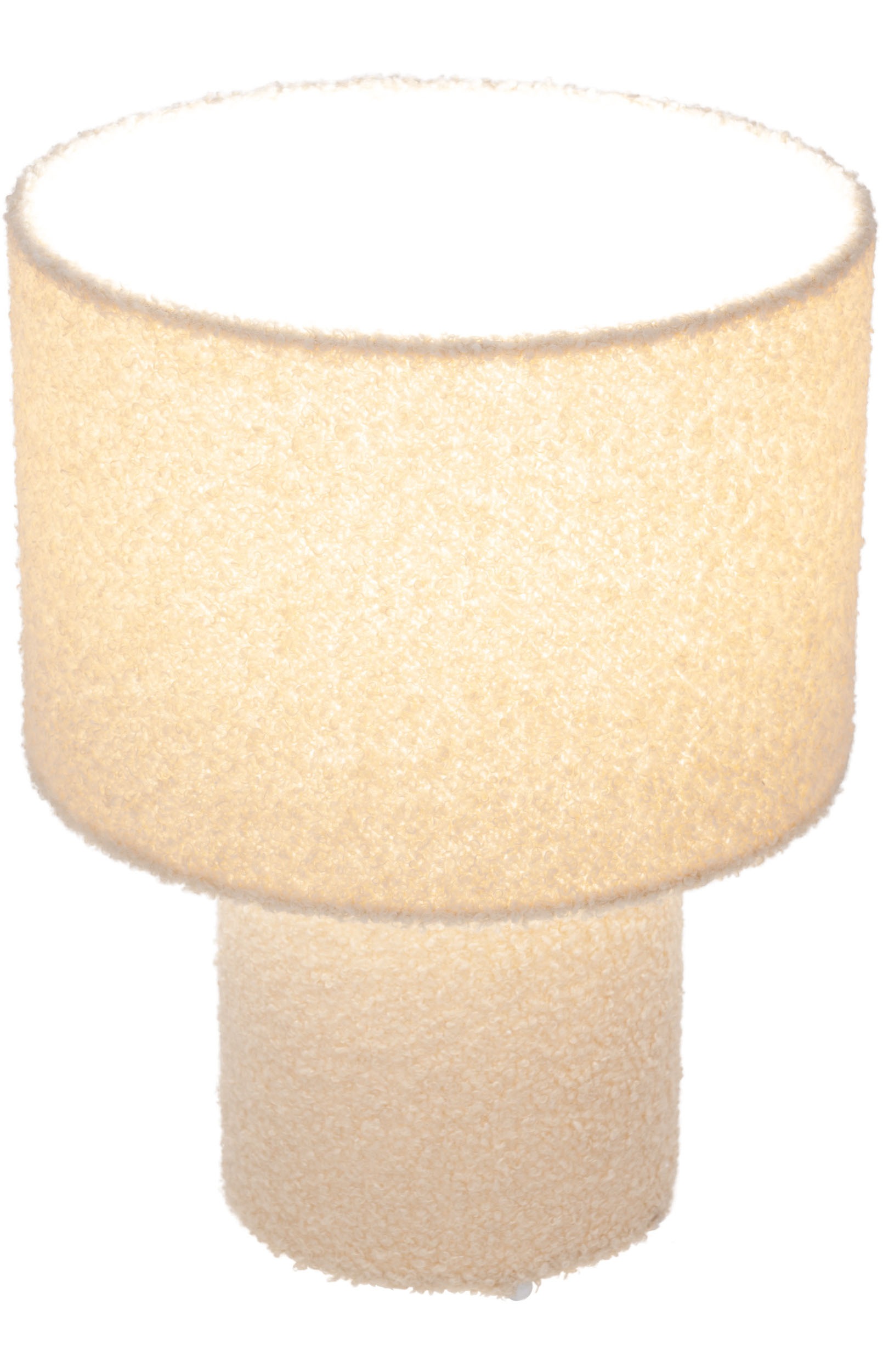 näve Tischleuchte »Fluffy«, 1 flammig, Leuchtmittel E27 | ohne Leuchtmittel, fluffiger Plüschbezug, H:31cm D:23cm, Zuleitung mit Kippschalter, E27