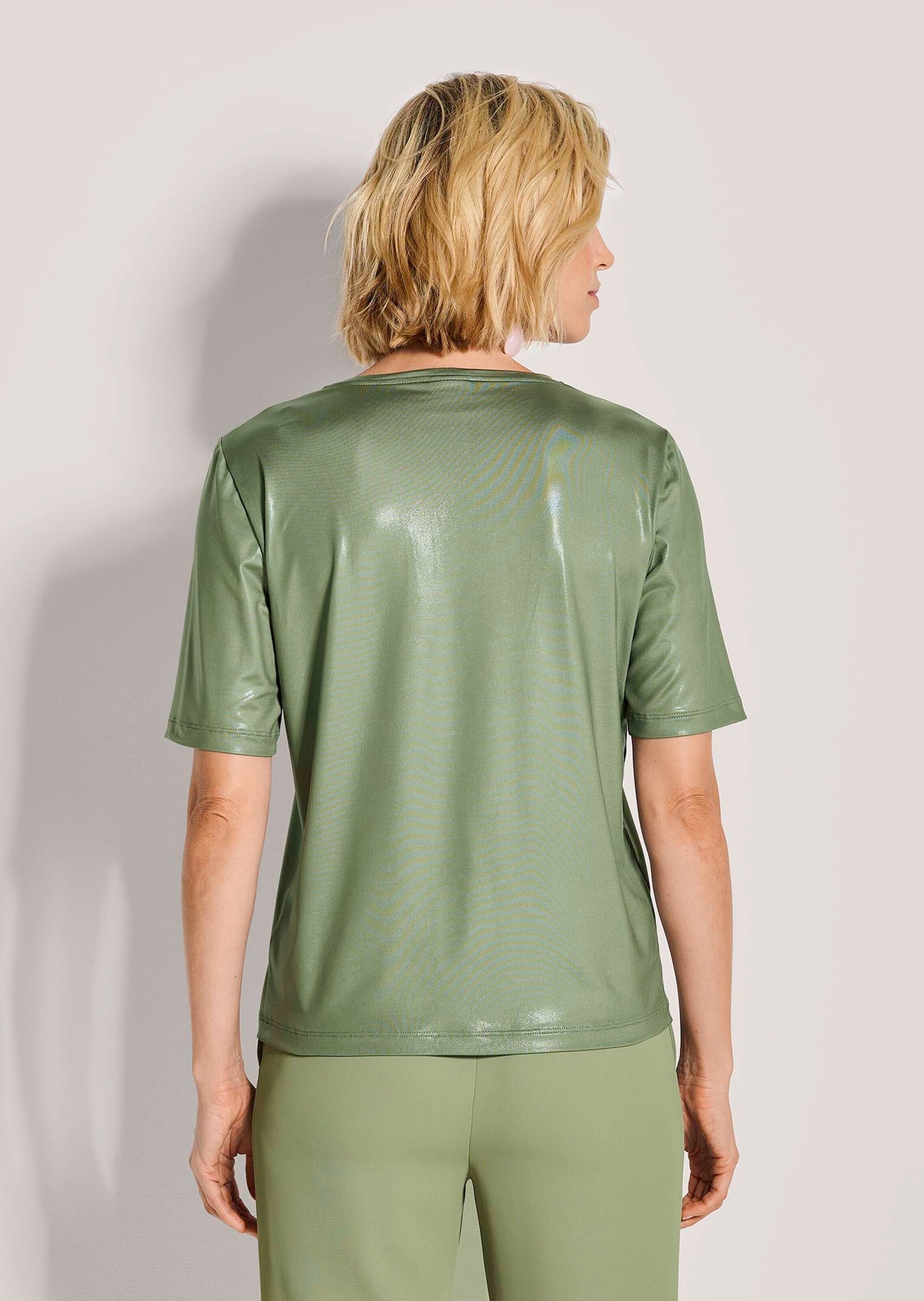 MADELEINE Kurzarmshirt »Shirt Kurzarm Oberteil mit Glanzdruck« Glanzdruck