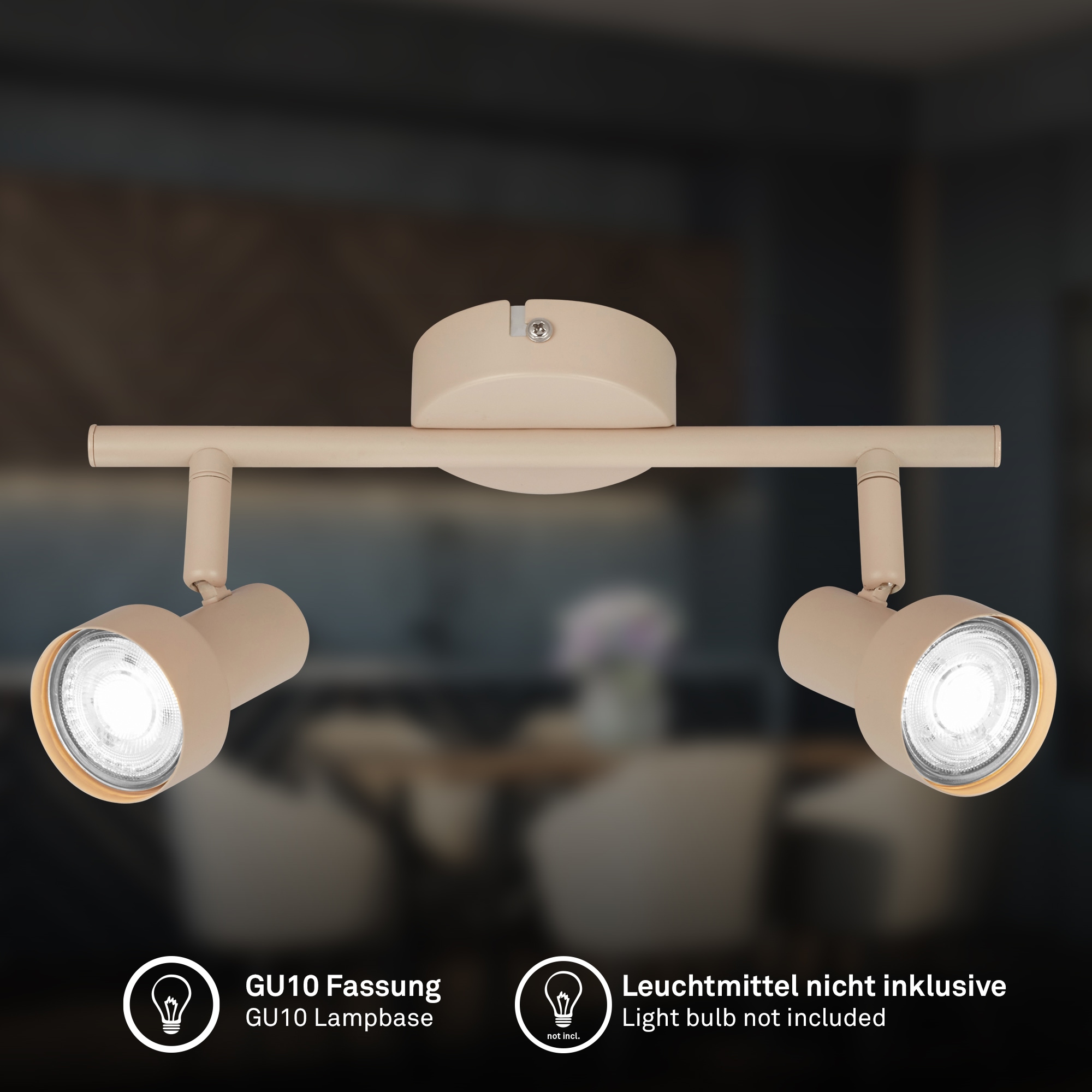 Briloner Leuchten LED Deckenspots »TAPP« GU10 1 Stk. 27,5x12,5 cm, Wohnzimmer, Schlafzimmer, Flur, Büro