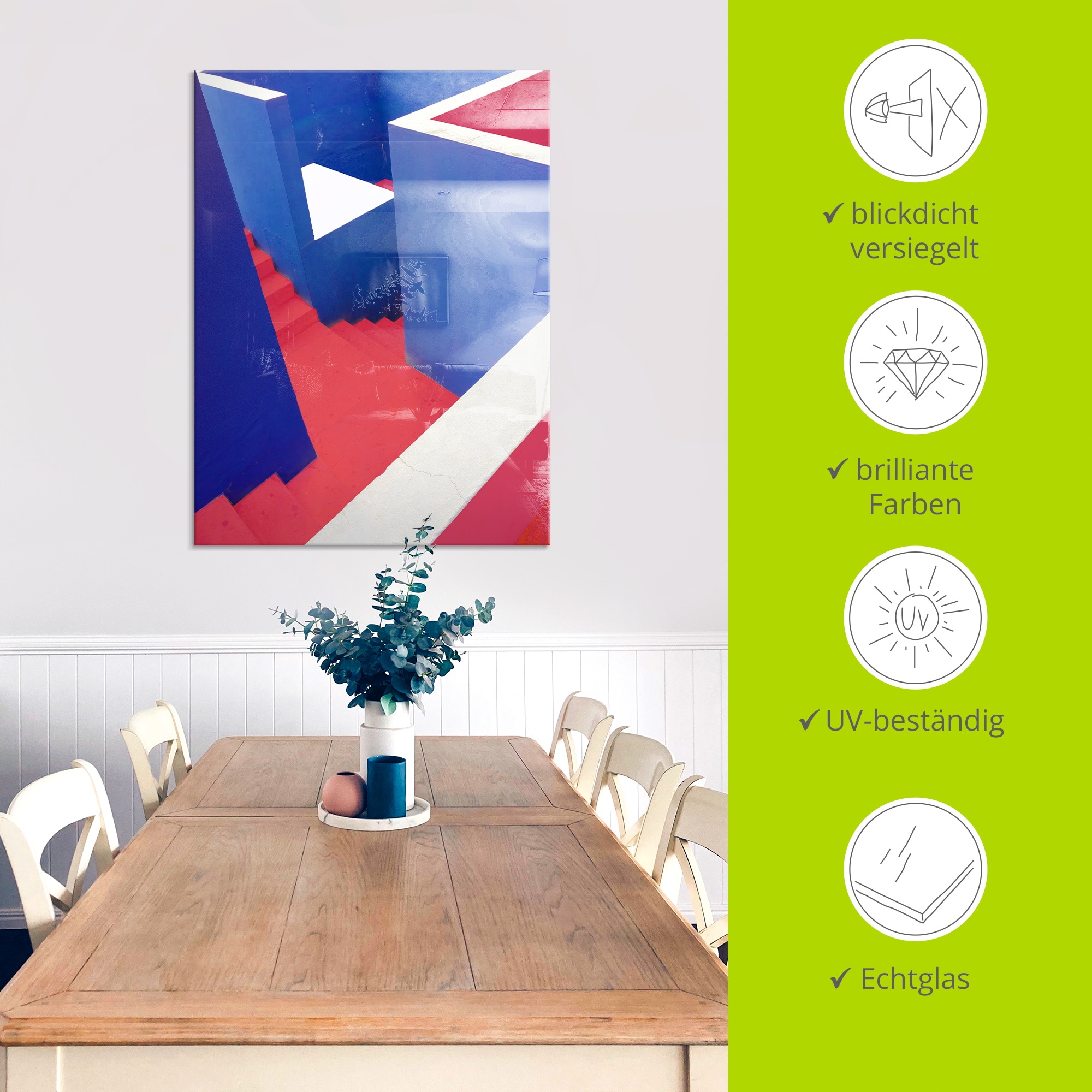 Artland Glasbild »staircase« Elemente der Architektur 1 Stk. tlg. in verschiedenen Größen