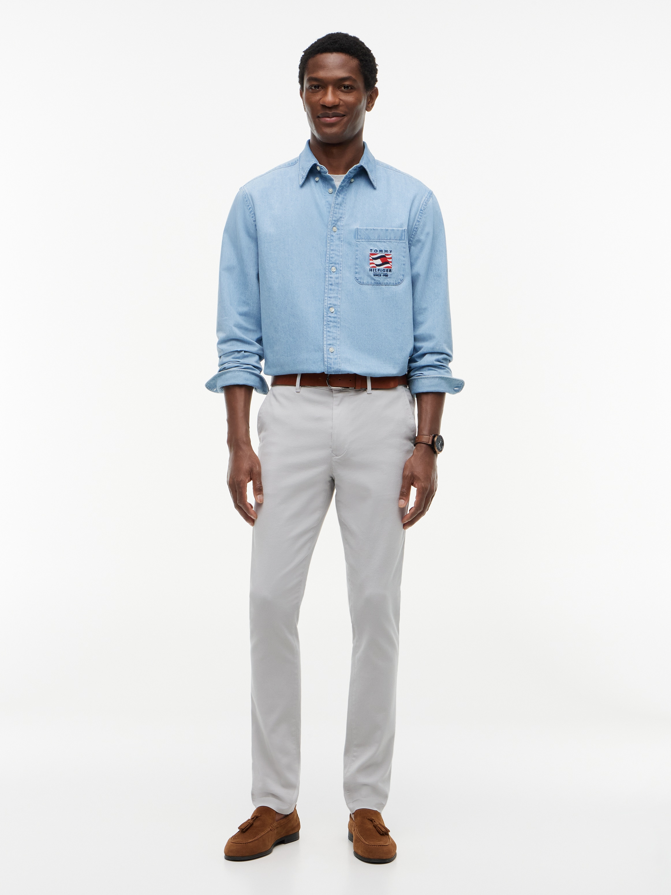Tommy Hilfiger Chinohose »BLEECKER OPEN STRUCTURE«  aus Stretch-Baumwolle, Slim Fit