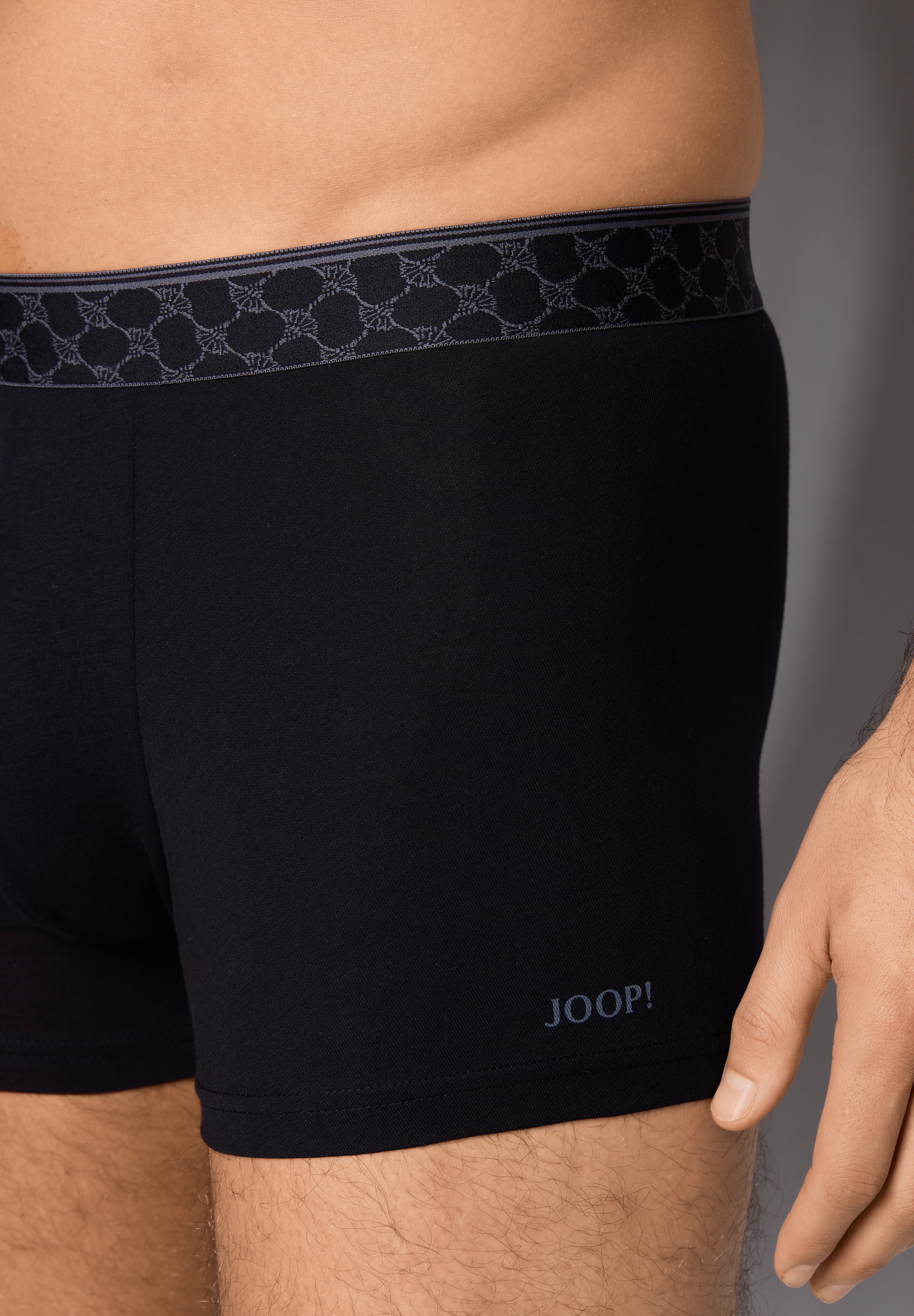 JOOP! Boxershorts »Everyday« 3er Pack,  ohne Eingriff, Cornflower-Logobund, Baumwollmix