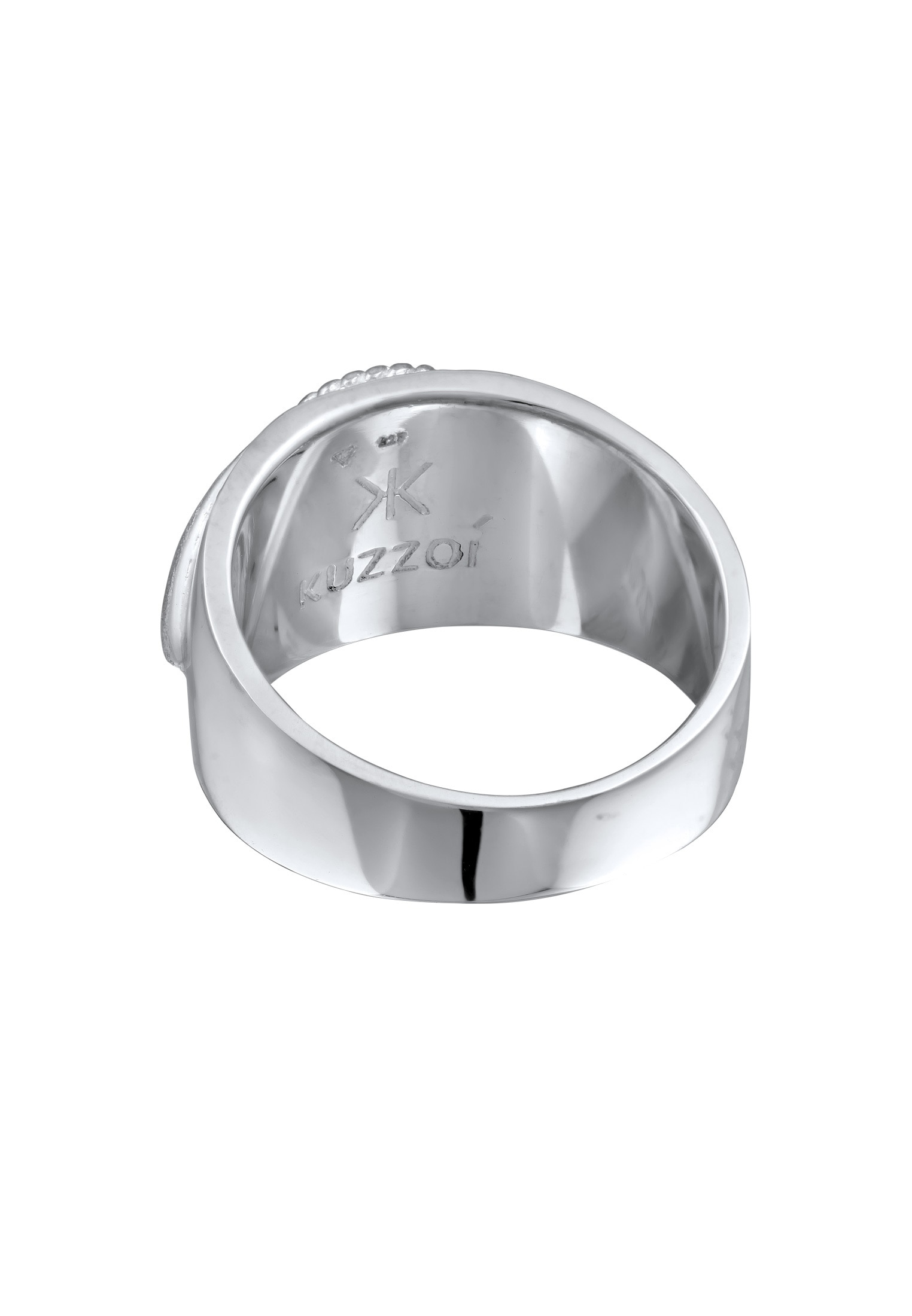 Kuzzoi Siegelring »Ring Siegelring Oval Onyx Schwarz 925 Sterling Silber«