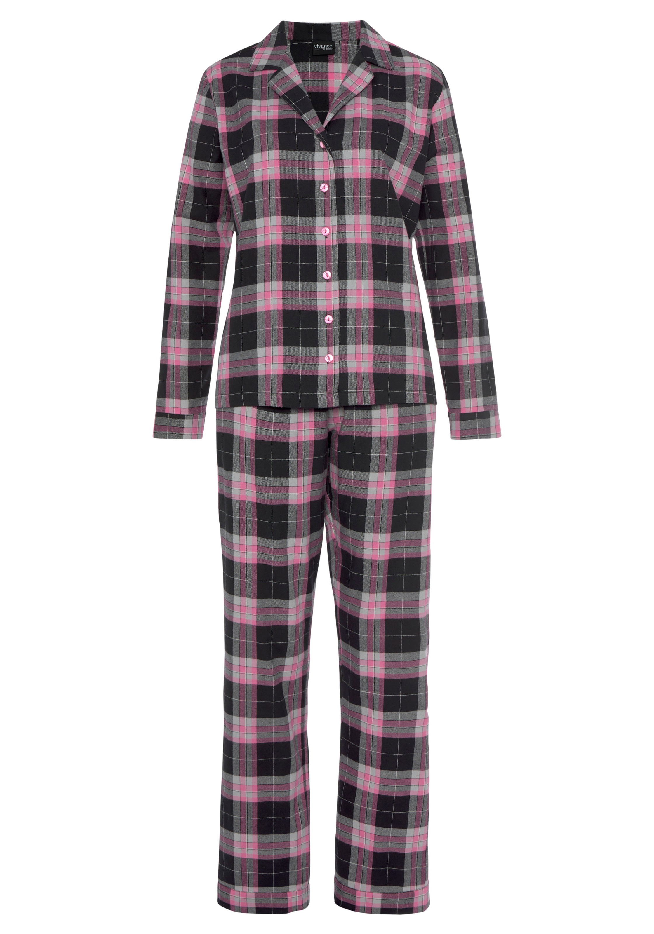 Vivance Dreams Pyjama, (2 online kuschelig Flanell bei OTTO tlg.), aus weichem