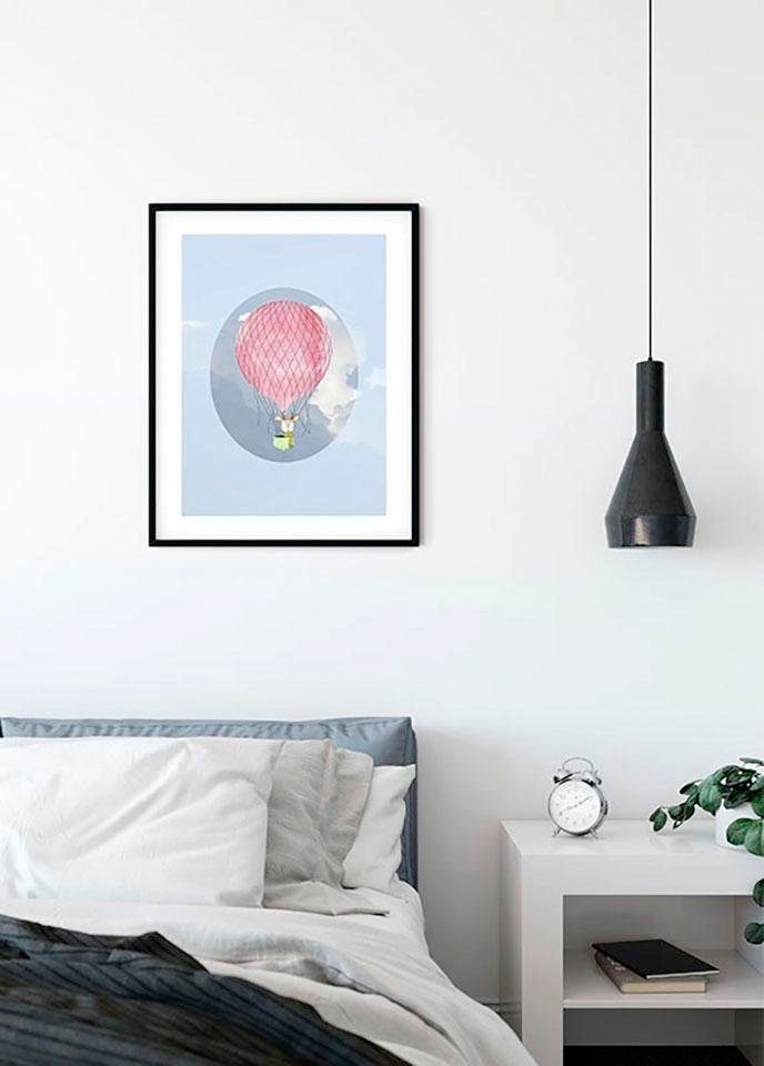 Komar Bild »Happy Balloon Blue«, Figuren, (1 St.), Wandbild zur Dekoration - ohne Rahmen