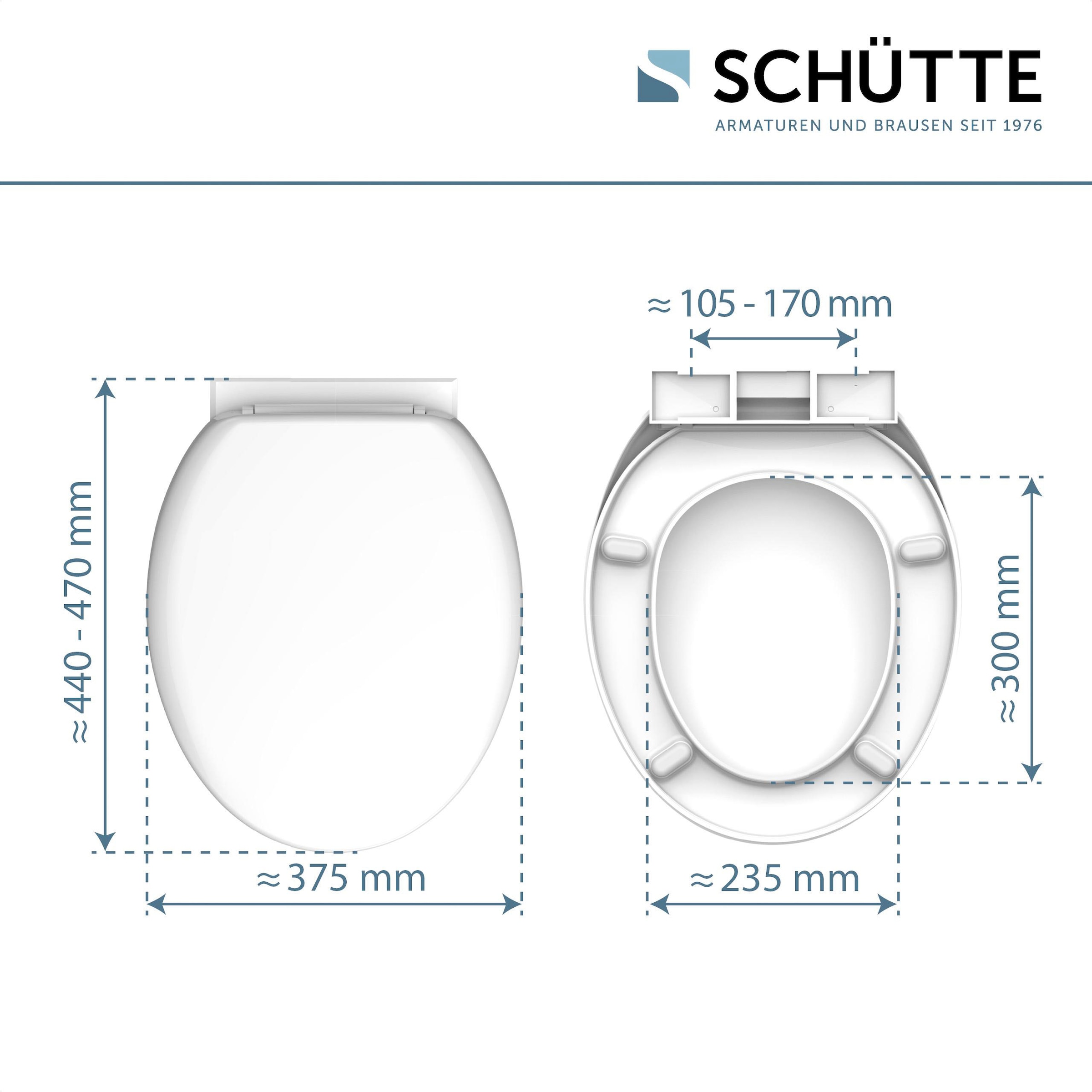 Schütte WC-Sitz »UNI«, Duroplast, Absenkautomatik