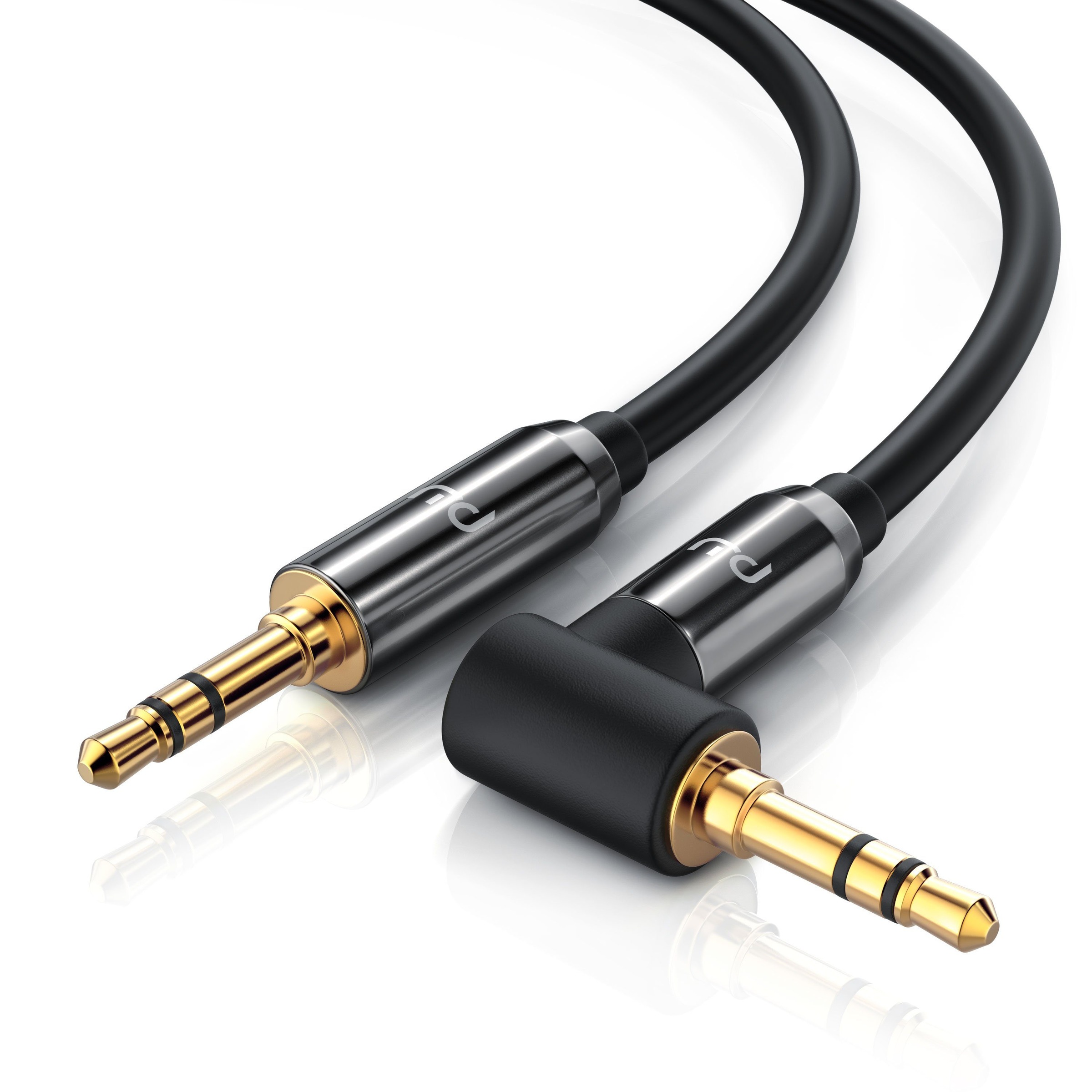 Primewire AUX Verbindungskabel 90° gewinkelt für Audiogeräte »3.5mm Stecker auf 3.5mm Stecker«