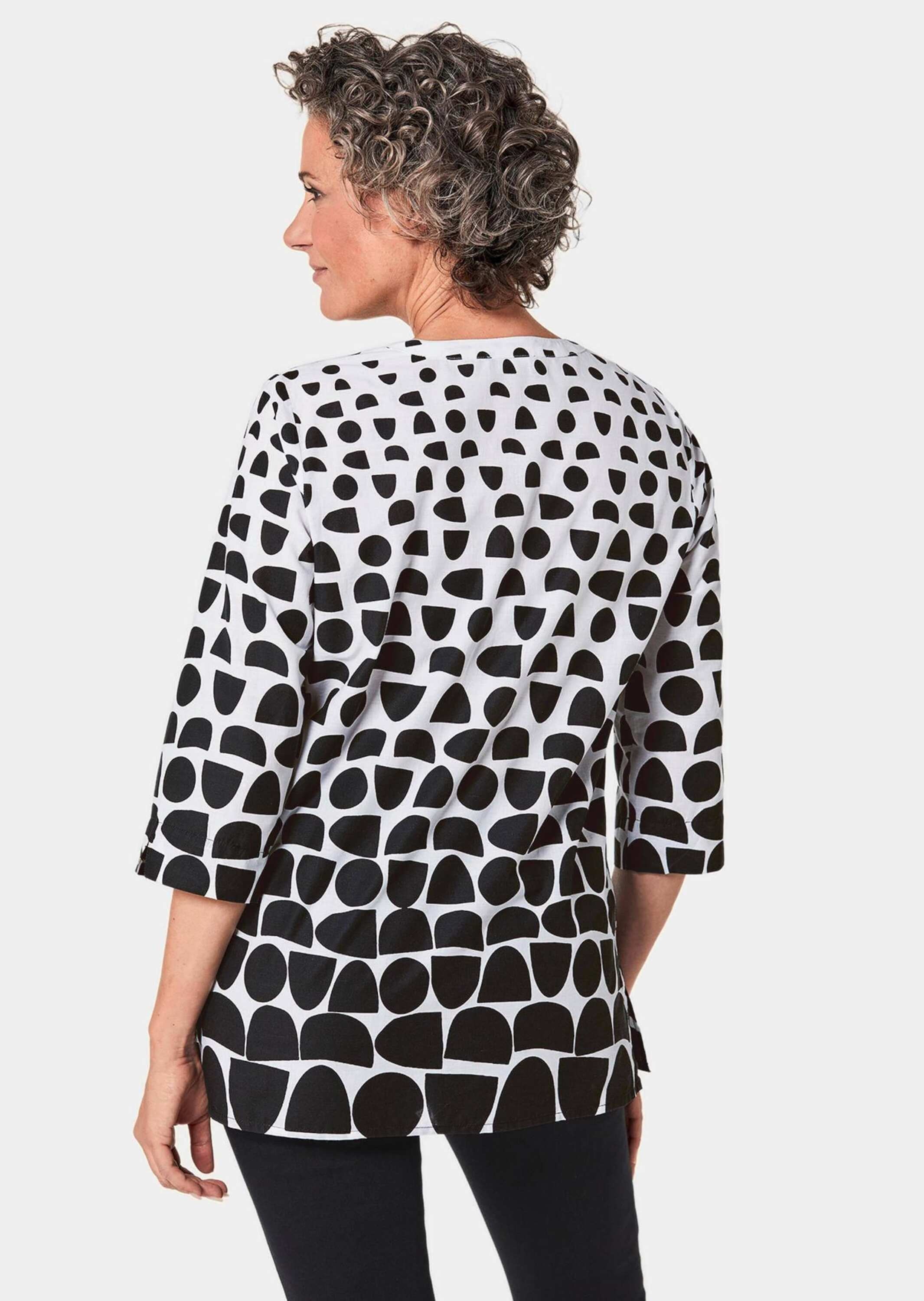 GOLDNER Druckbluse »Druckbluse aus reiner Baumwolle«