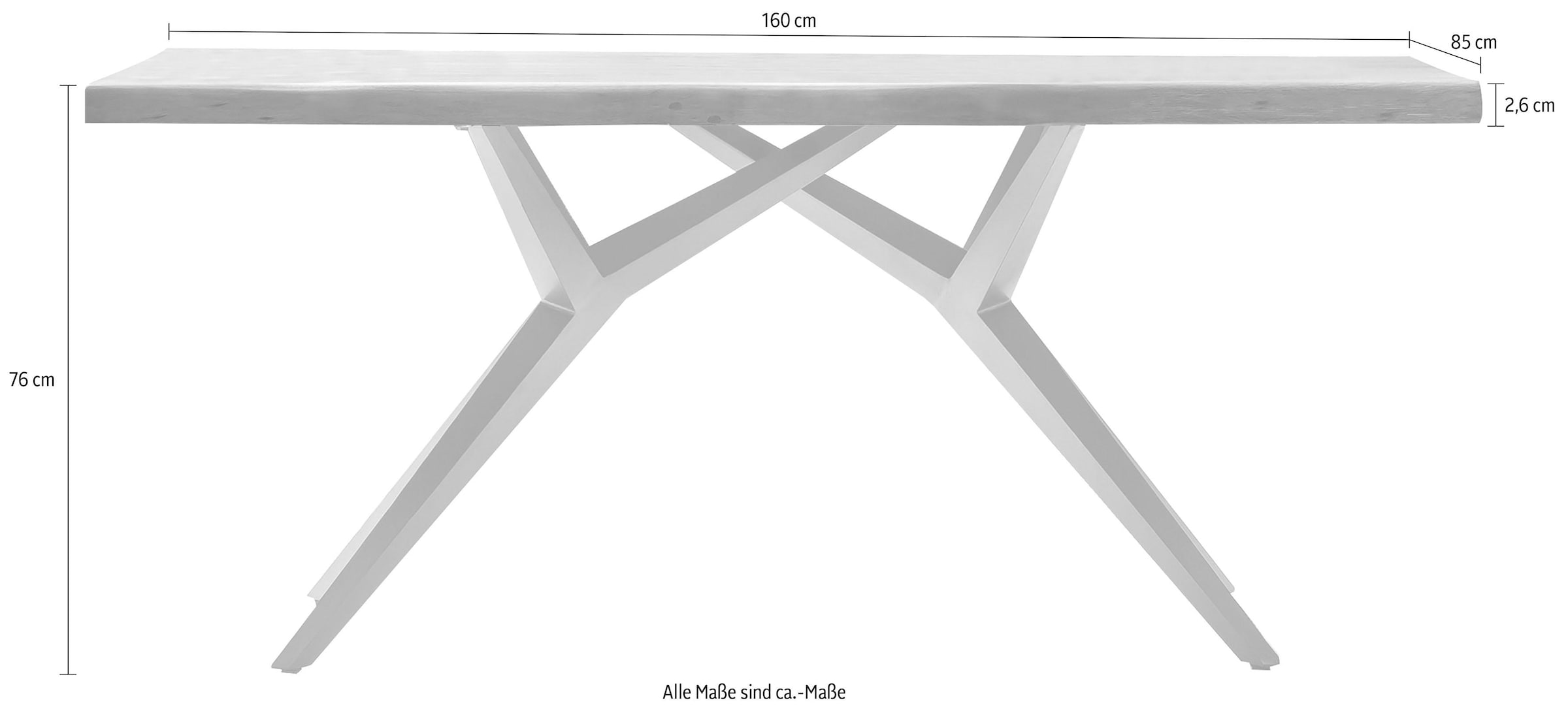 SIT Esstisch »Tables« mit elegantem Metallgestell, Shabby Chic, Vintage