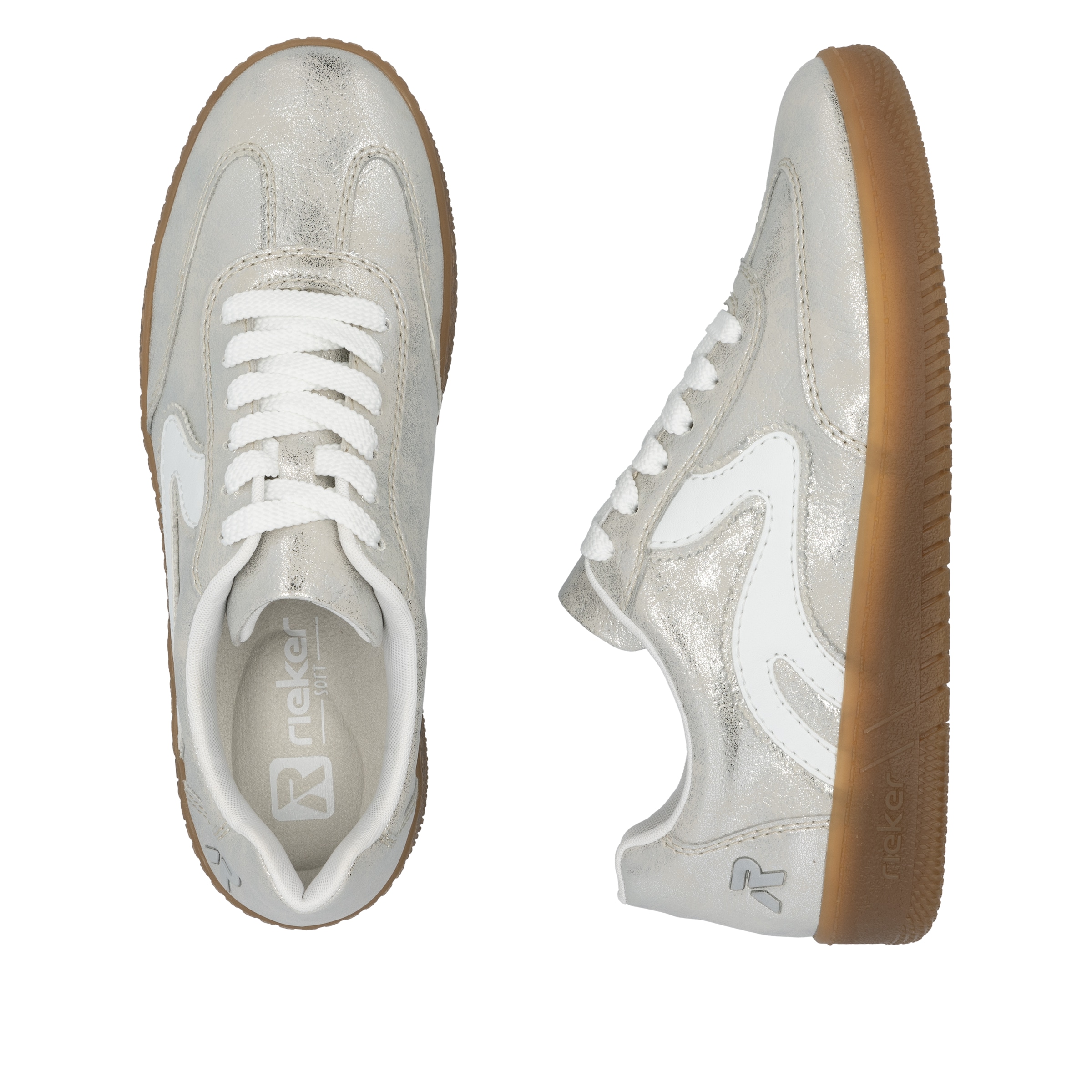 RIEKER Sport Plateausneaker, Freizeitschuh, Halbschuh, Schnürschuh in veganer Verarbeitung
