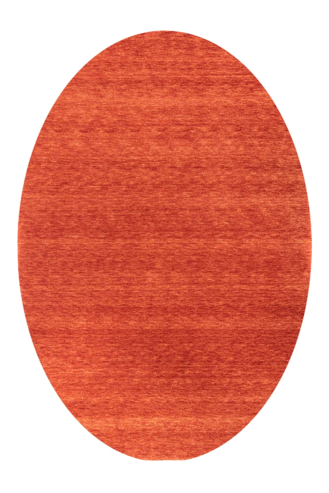 morgenland Wollteppich »Uni - Gabbeh Teppich - Softy«, oval, 1,6 mm Höhe, Gabbeh Optik, Uni Farben, reine Wolle, sehr weicher Flor, Wohnzimmer