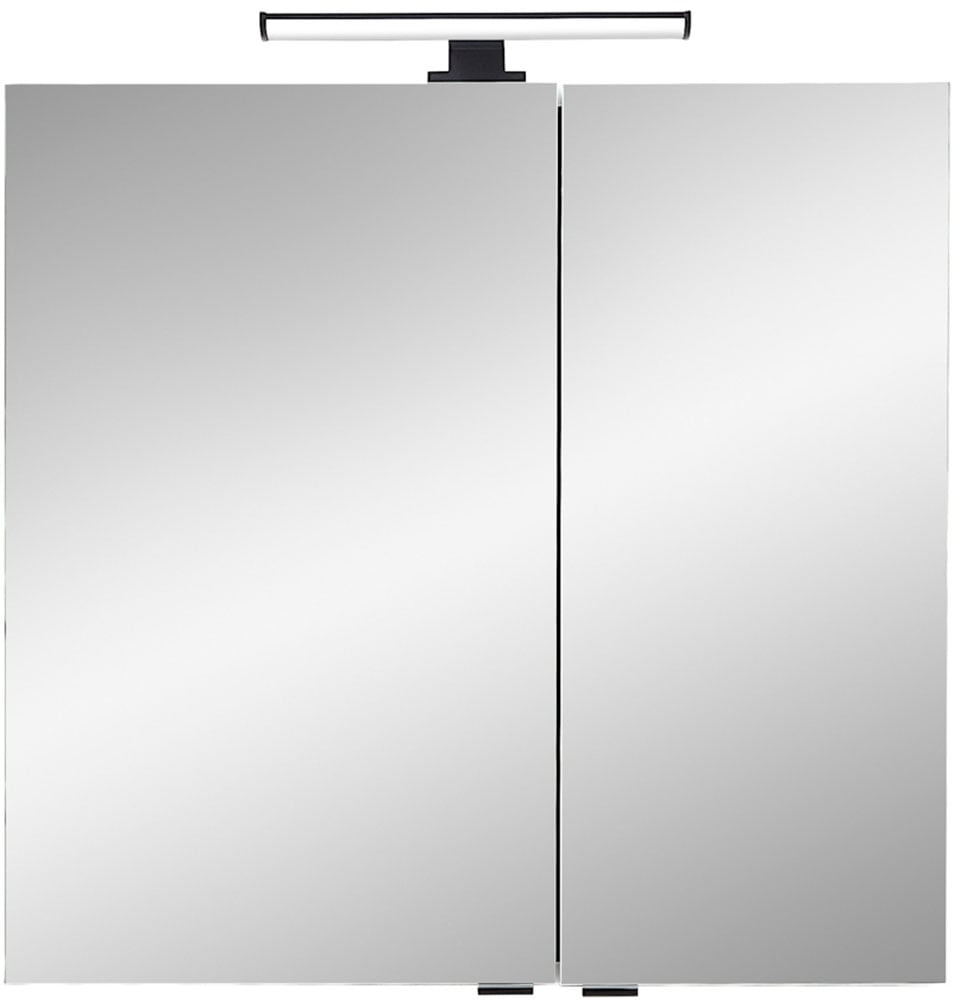 Saphir Badezimmerspiegelschrank »Quickset 500, 2 Türen, 67cm breit, LED-Aufsatzleuchte«