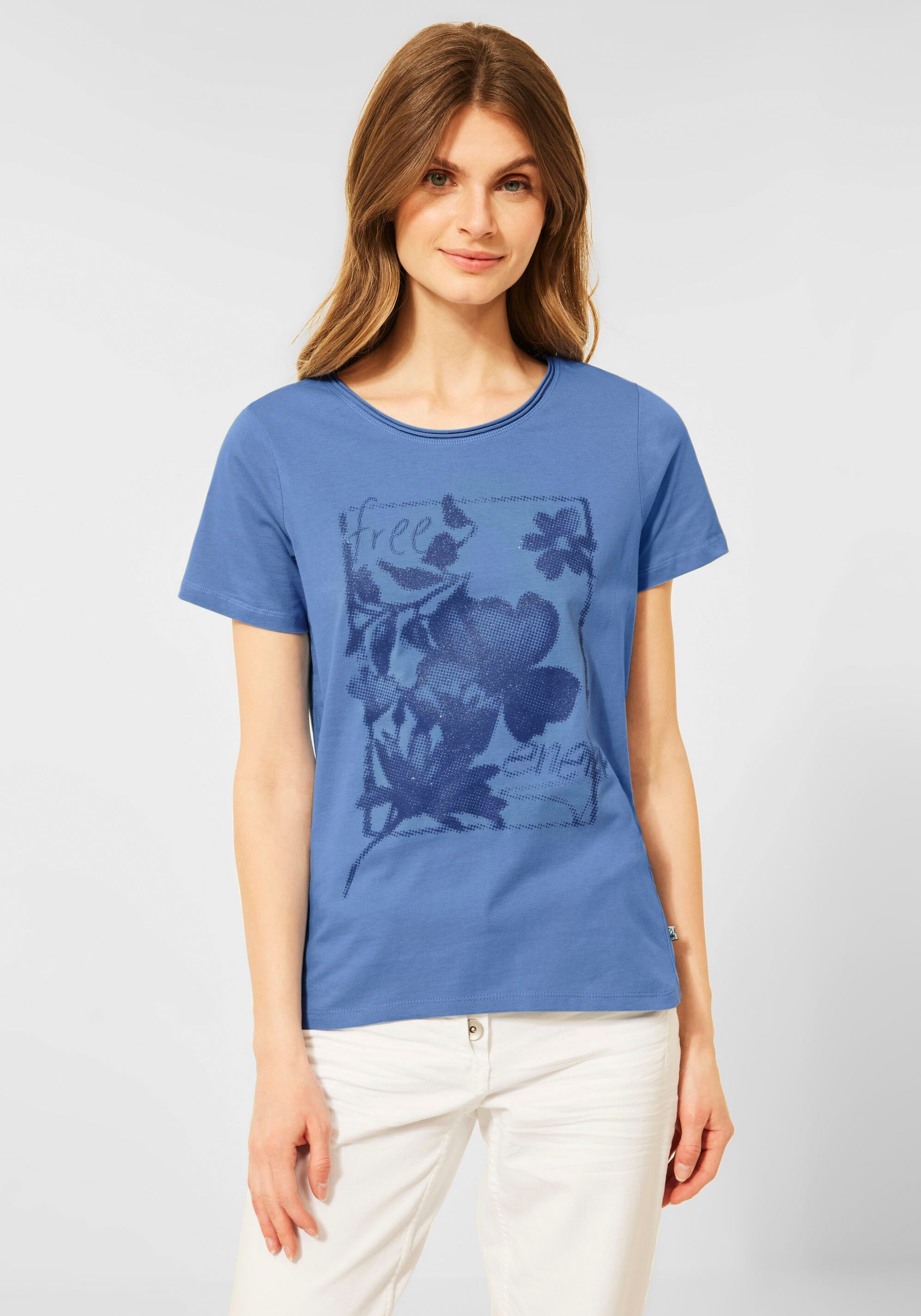 Cecil Print-Shirt, mit schimmerndem Blumenmotiv
