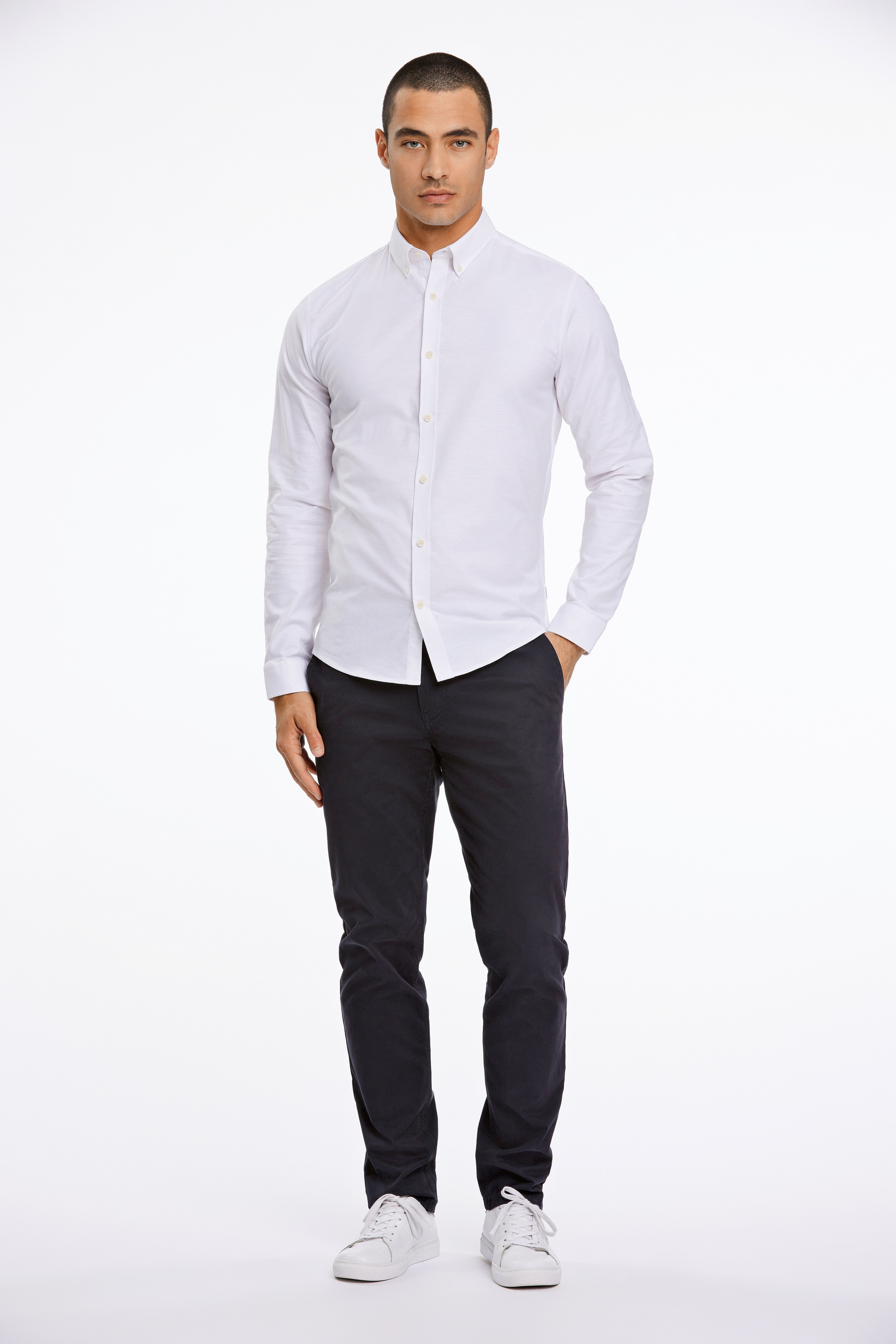 LINDBERGH Langarmhemd, mit Button-Down-Kragen