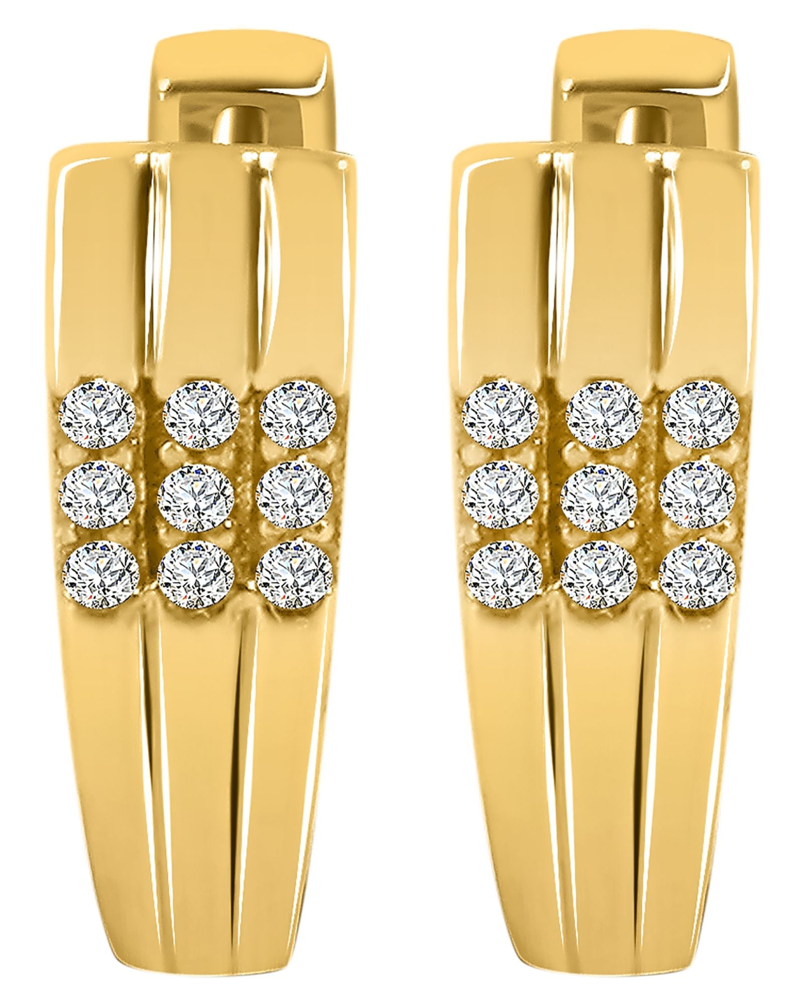 Adelia´s Paar Creolen »Damen Ohrringe ¿ Klappcreole aus 333 Gold mit Zirkonia«