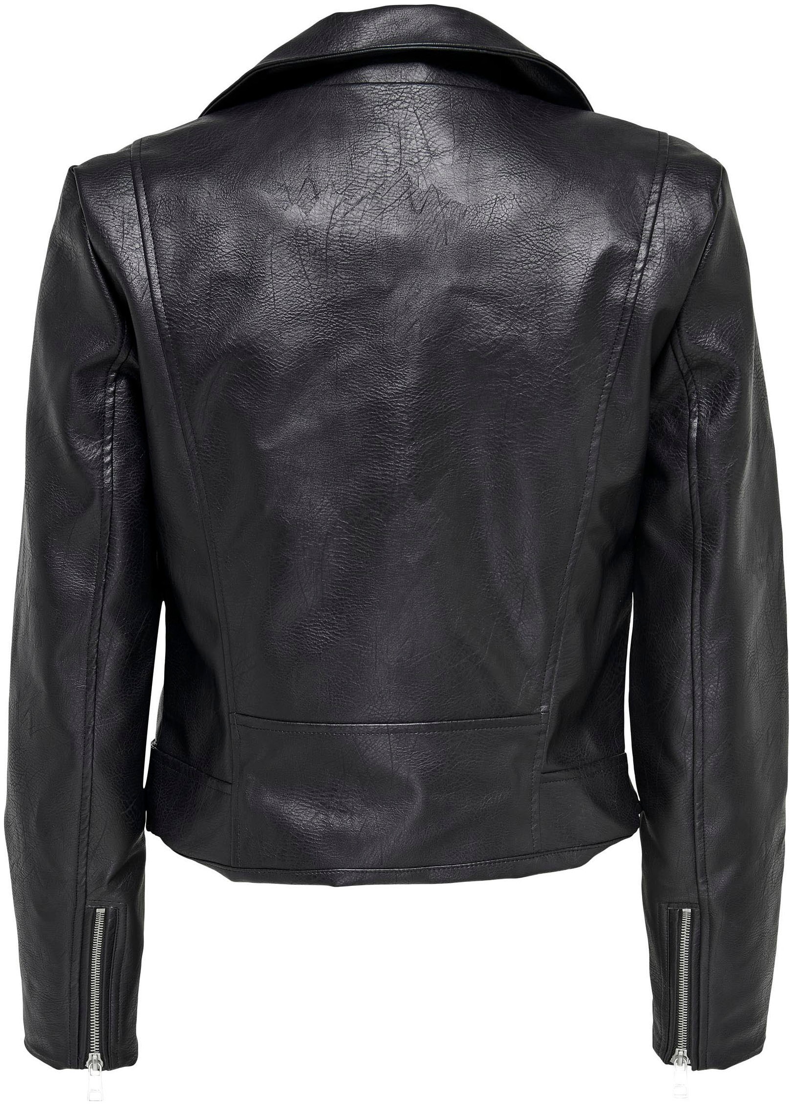 ONLY Lederimitatjacke »ONLVERA FAUX LEATHER BIKER CC OTW«, mit Biker Details