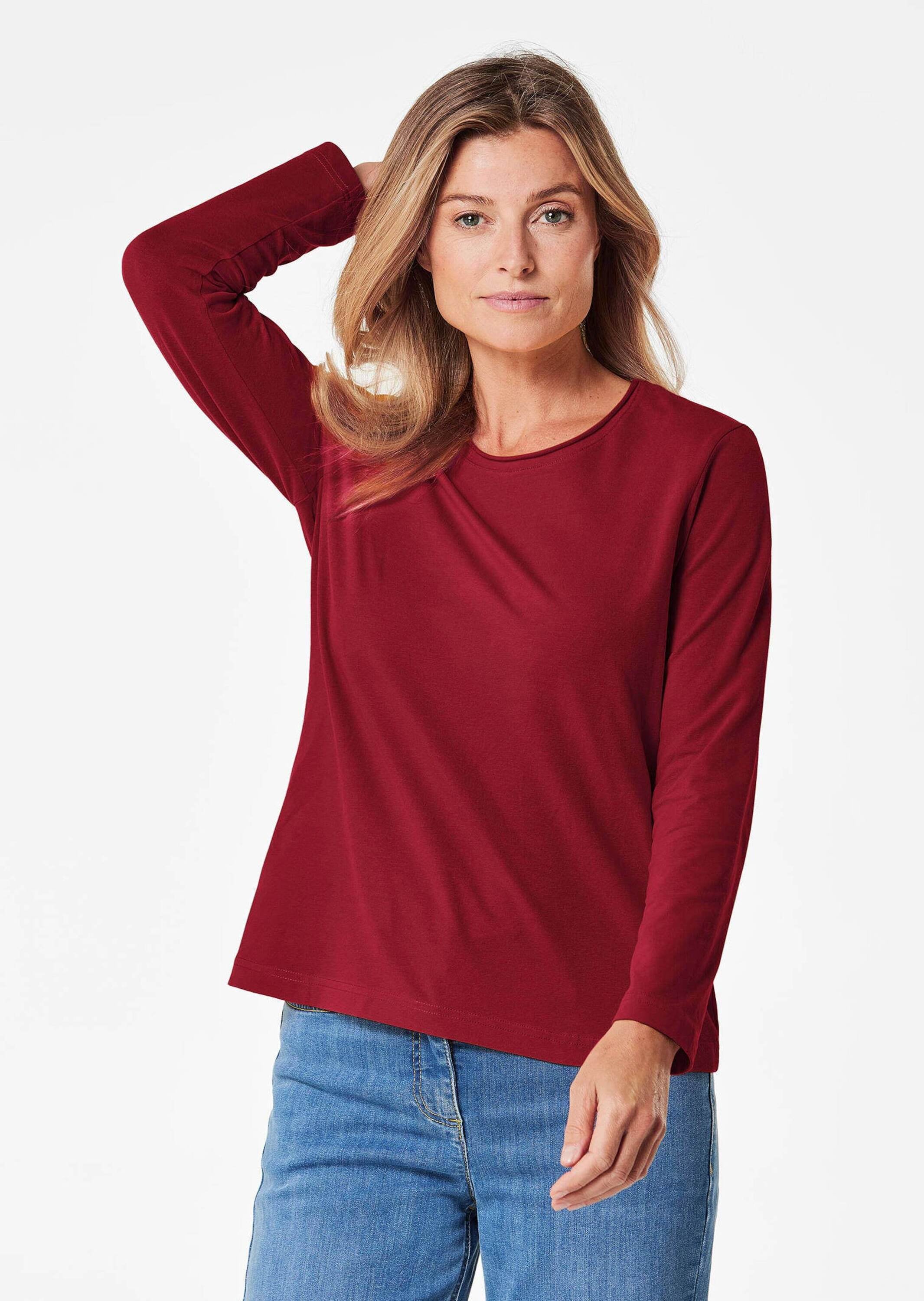 GOLDNER Longpullover »Shirt T-Shirt mit Rundhals«