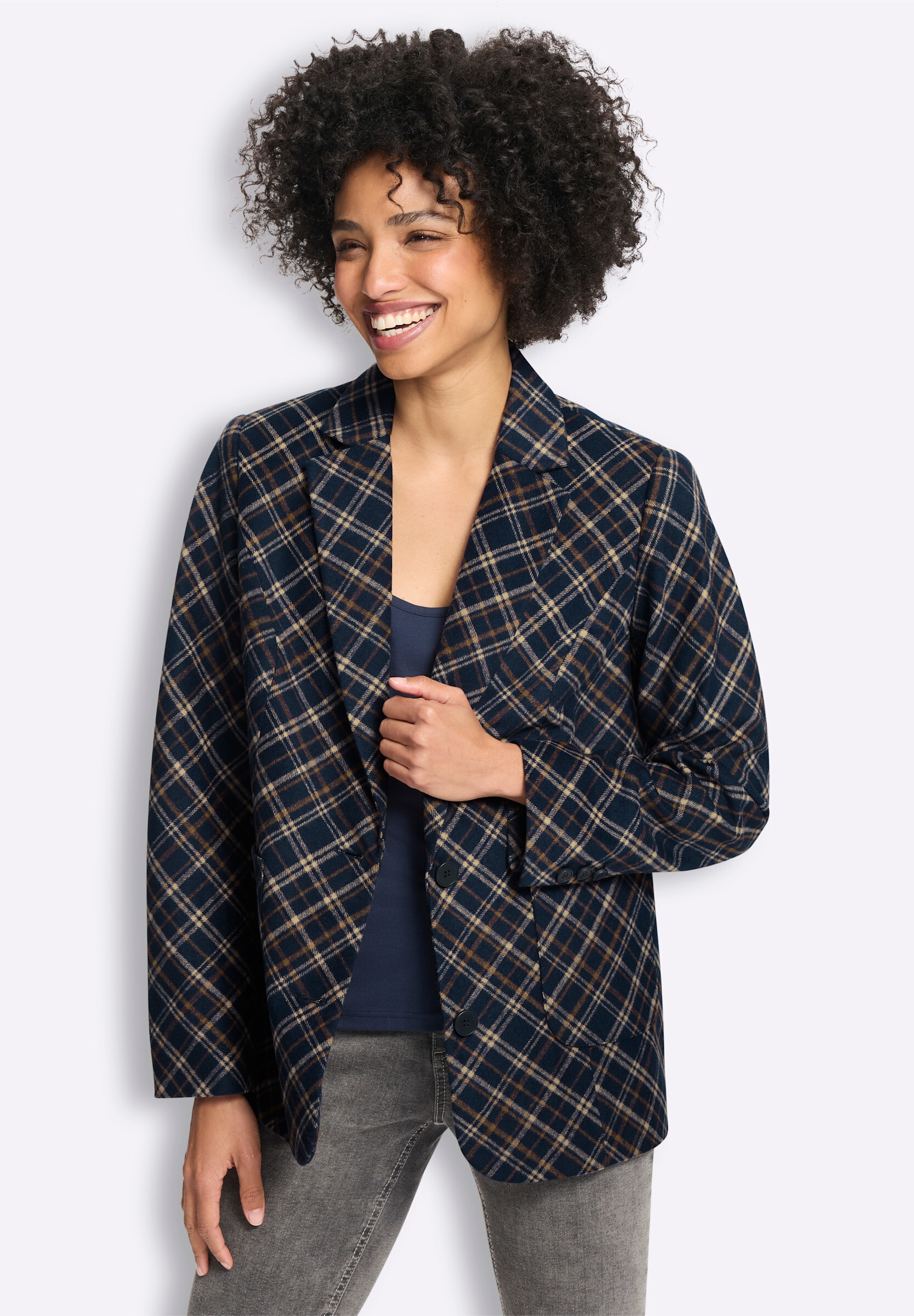 heine Blusenblazer »Blazer Blazer mit Karomuster«
