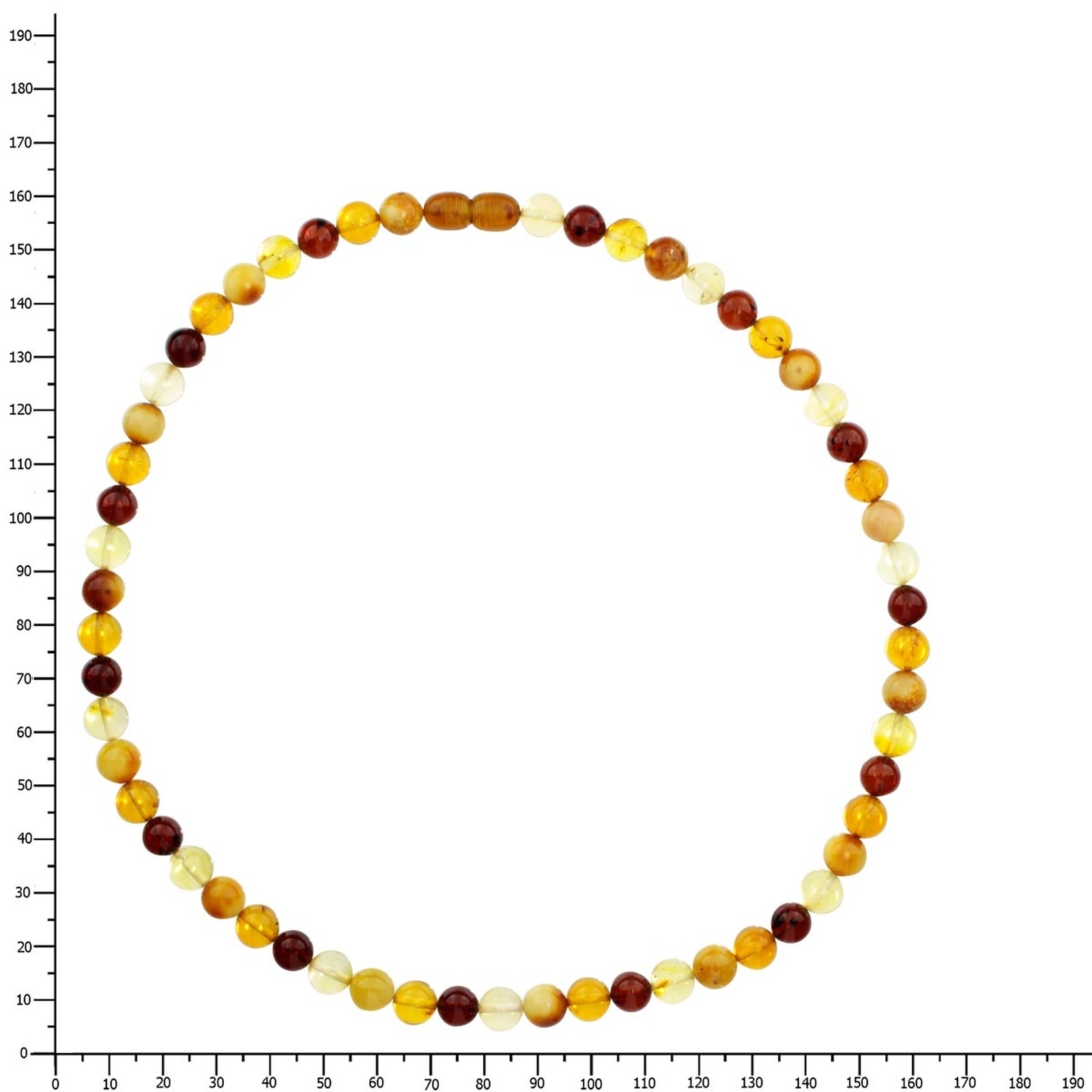 OSTSEE-SCHMUCK Kette ohne Anhänger »- Kugel 8 mm - Bernstein -,«