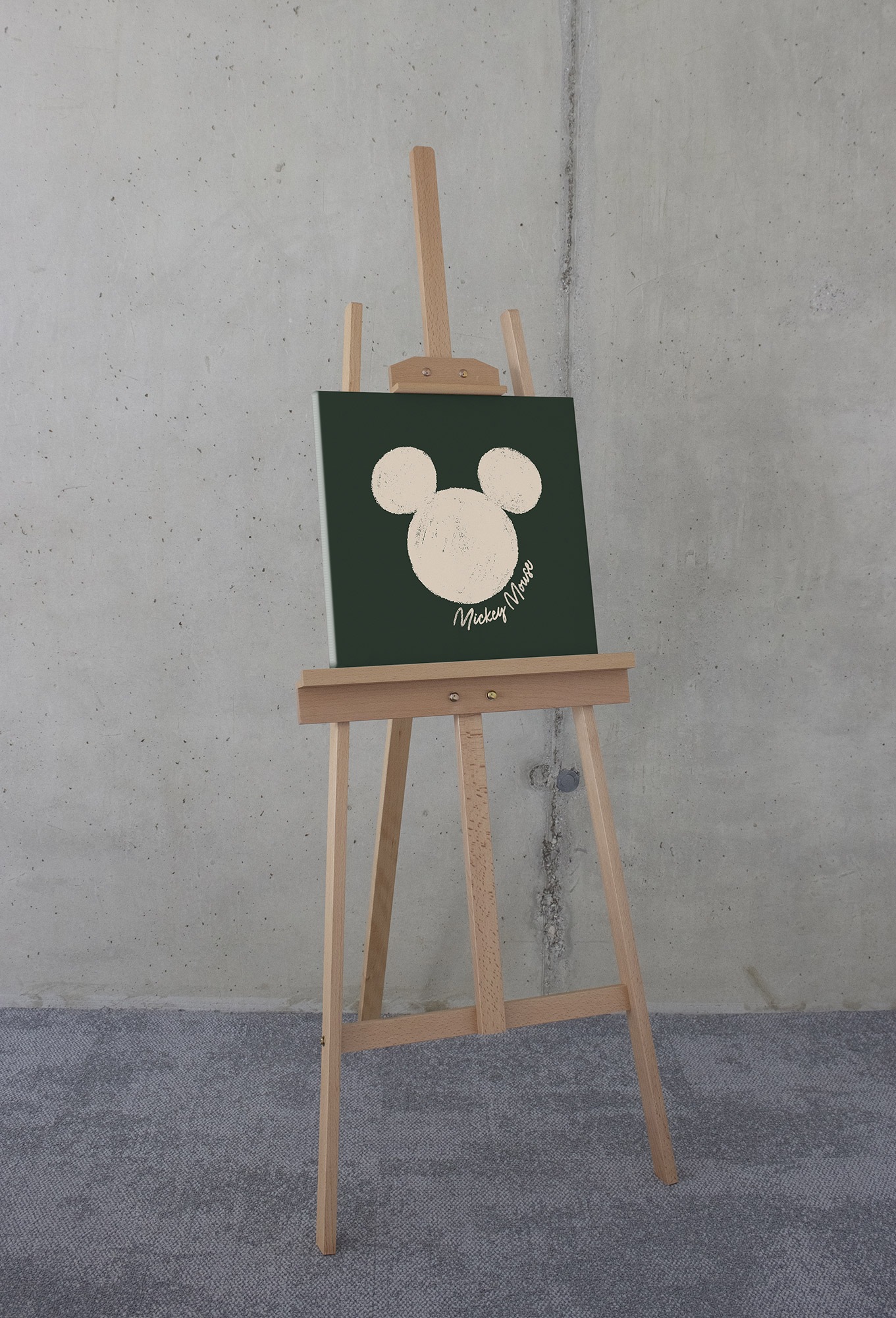 Komar Leinwandbild »Disney Mickey Mouse Stamp«, Disney, (Set, 1 St.), 40 x 40 cm (Breite x Höhe) - Kinderzimmer, Dekoration