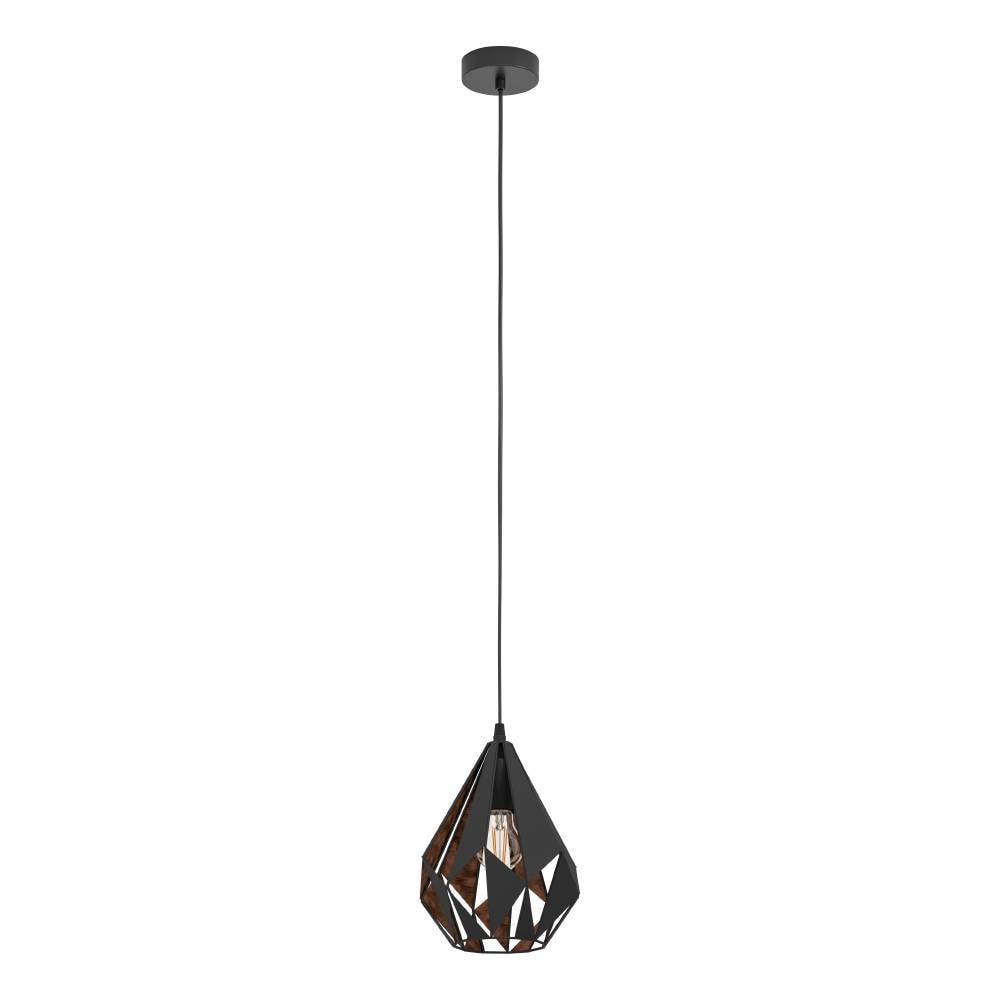 EGLO Pendelleuchte »CARLTON 1 Hängeleuchte, schwarz kupfer, Stahl, exkl. Leuchtmittel«, 1 flammig, Leuchtmittel E27 | ohne Leuchtmittel, Vintage Pendellampe, 1 flammig, Drahtgeflecht, Industrial, 110x20,5cm
