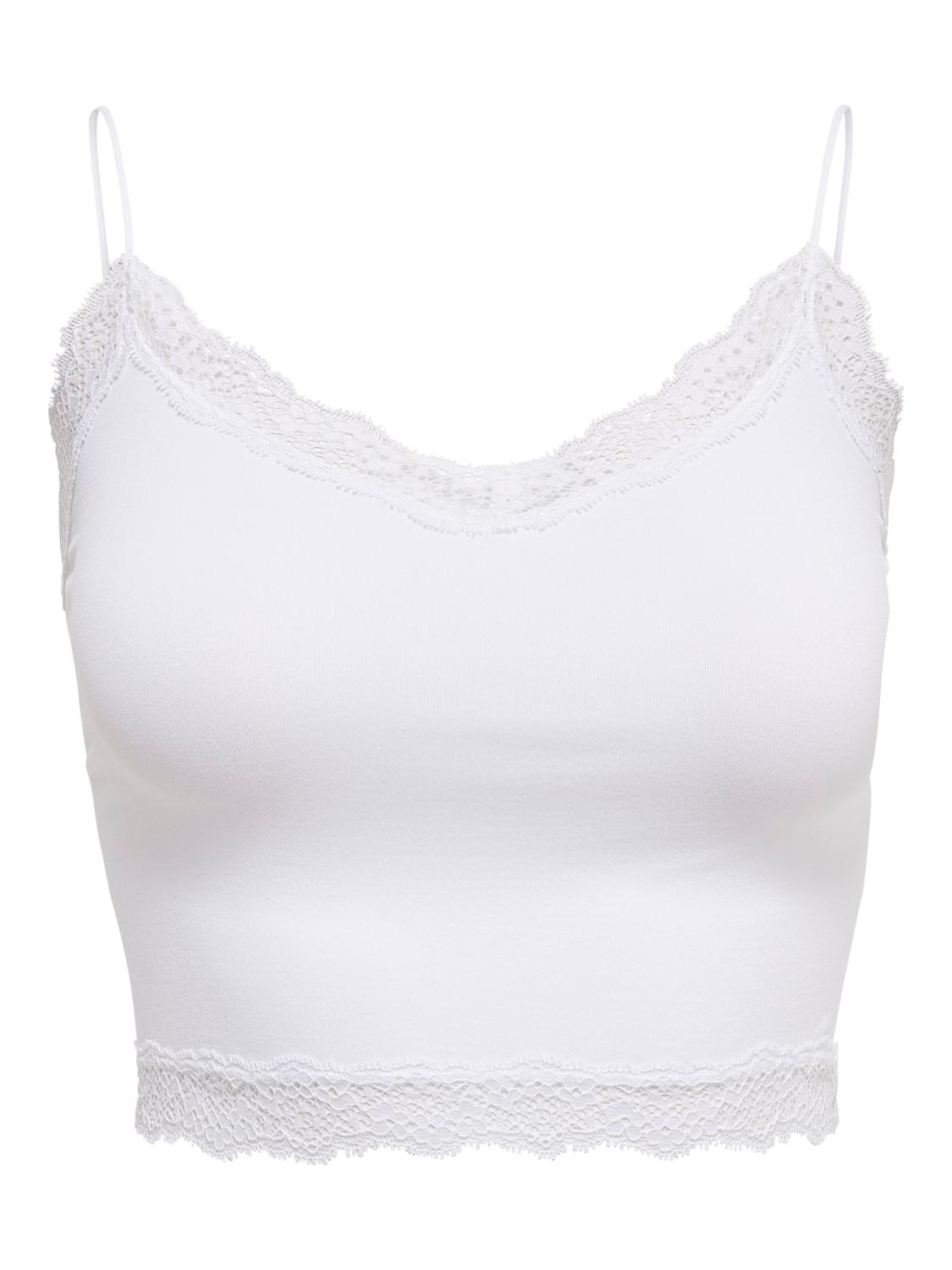 ONLY Spitzentop »ONLVICKY LACE SEAMLESS CROPPED TOP«