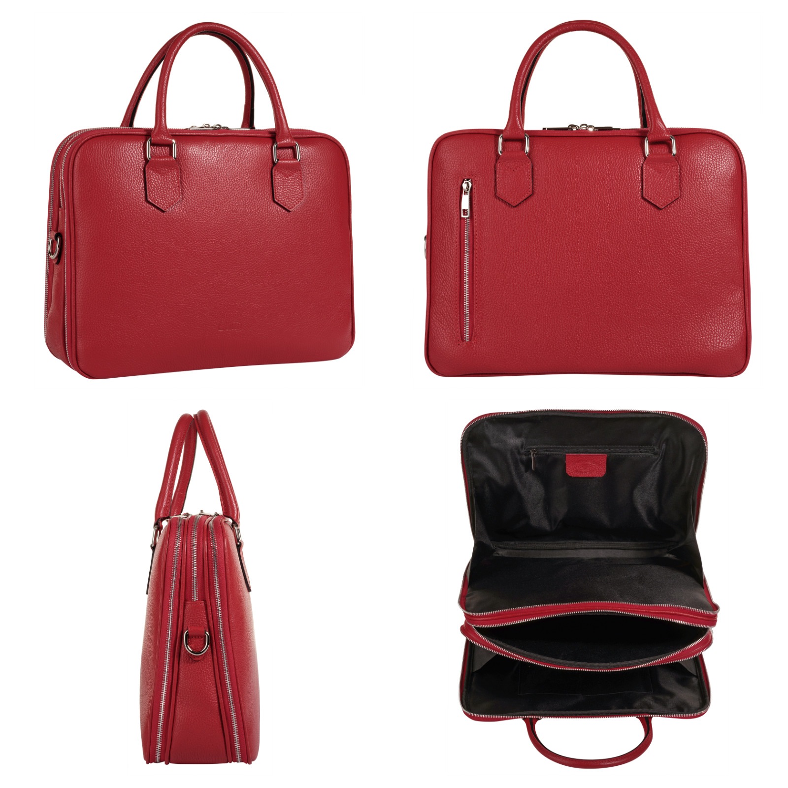 Cluty Aktentasche, echt Leder, Made in Italy