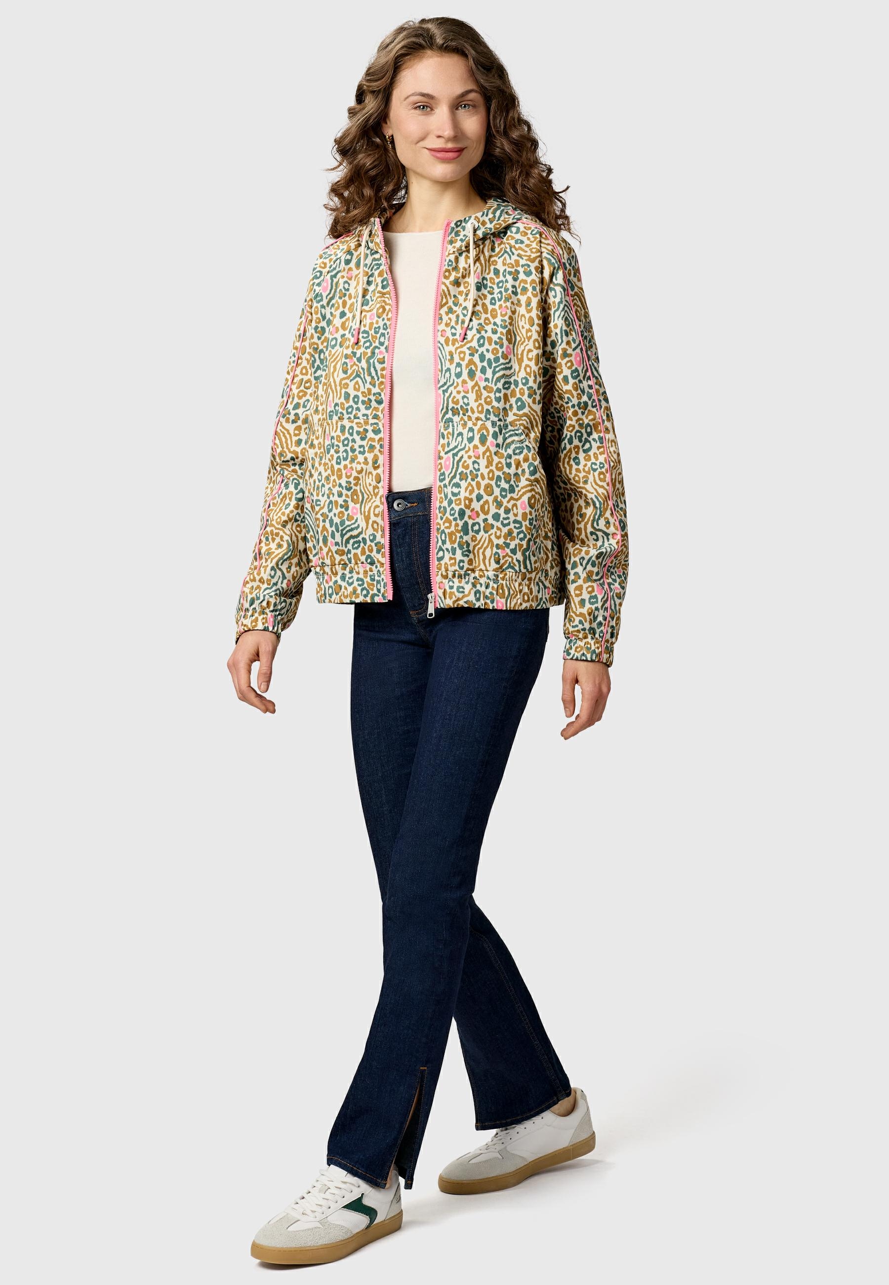 Ragwear Funktionsjacke »Funktionsjacke Andrin Print« mit Kapuze Gemusterte funktionale Übergangsjacke