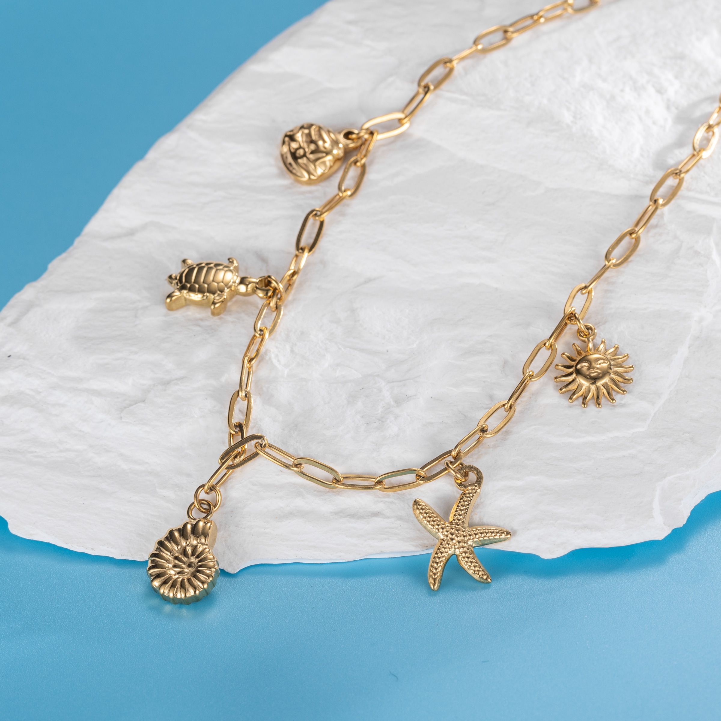 Firetti Kette mit Anhänger »Schmuck Geschenk Edelstahl Halsschmuck Halskette mit Anhänger Ocean«