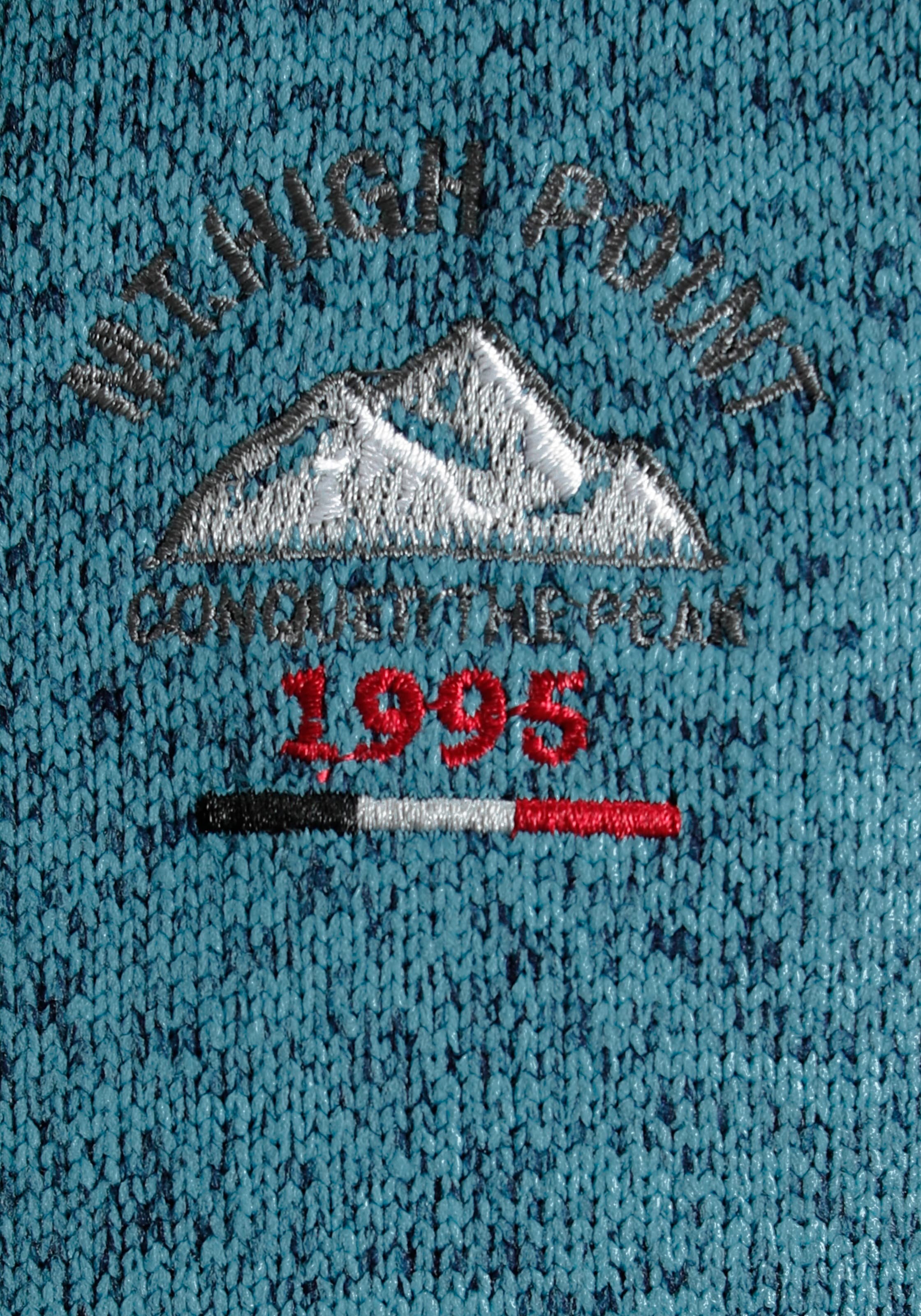 Man's World Strickfleecejacke, für die Übergangszeit, mit Reißverschlusstaschen, mit Stehkragen