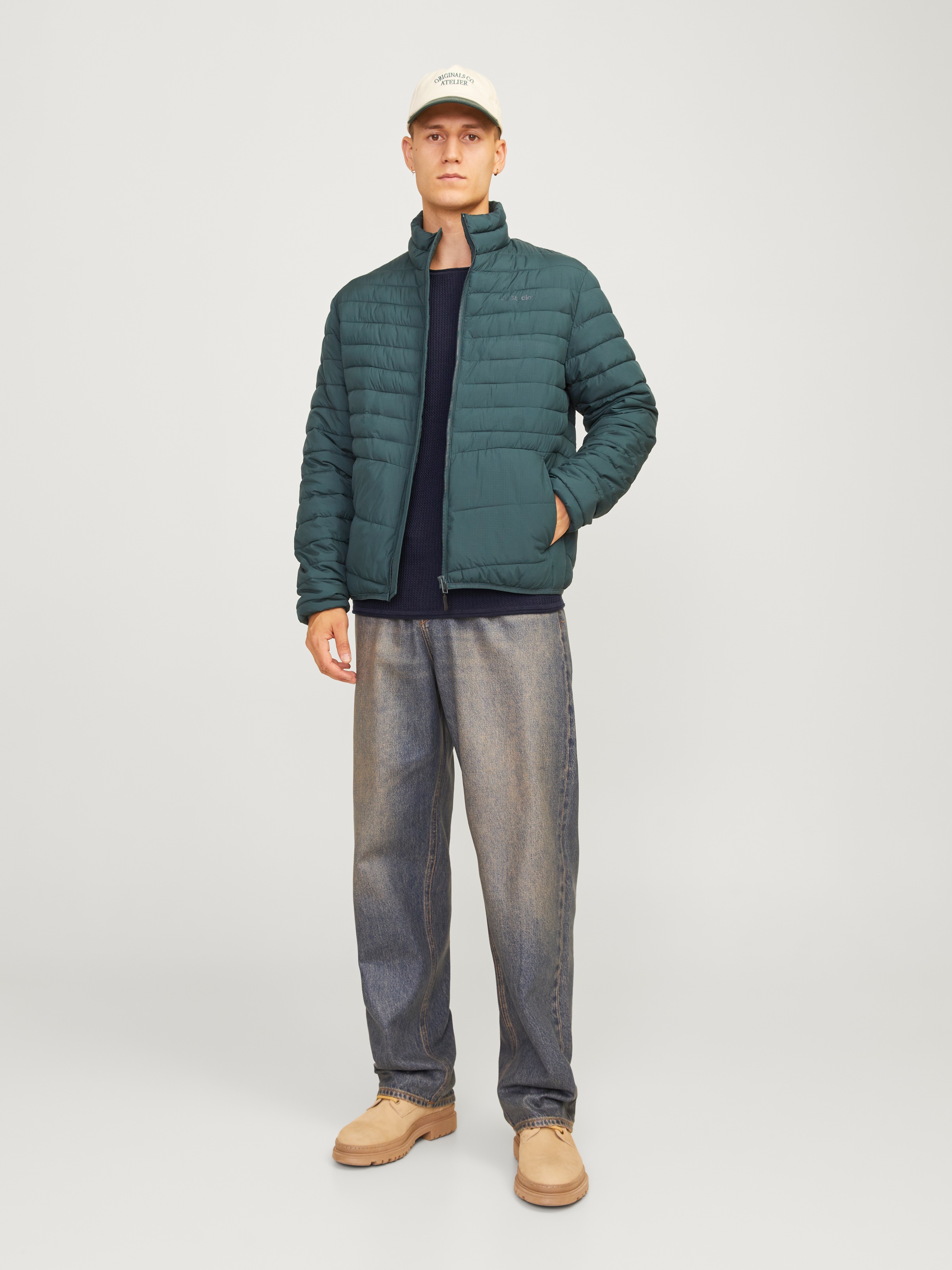 Jack & Jones Rundhalspullover »JJECOOPER KNIT CREW NECK NOOS«, in Strick Optik