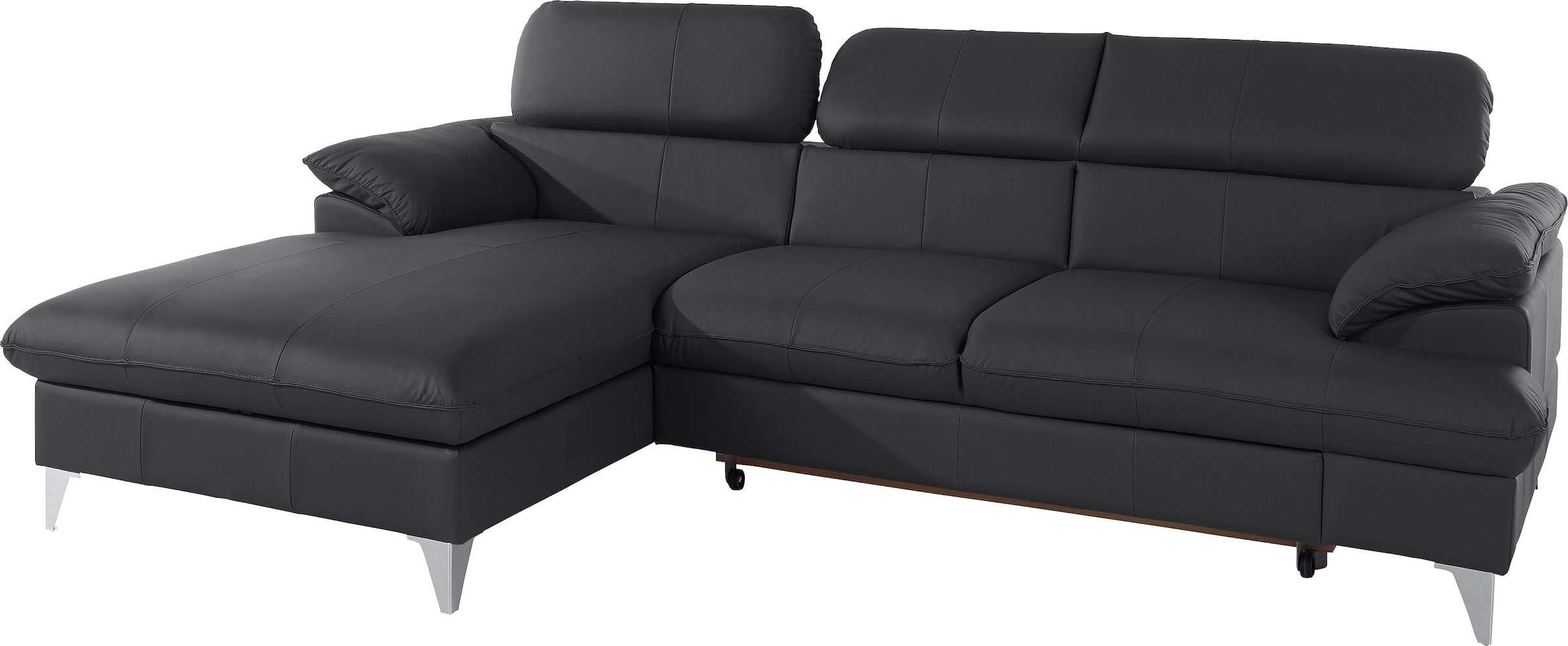 COTTA Polstergarnitur »Caluso L-Form«, (2 tlg.), Set bestehend aus: Ecksofa mit Kopfteilverstellung & Hocker