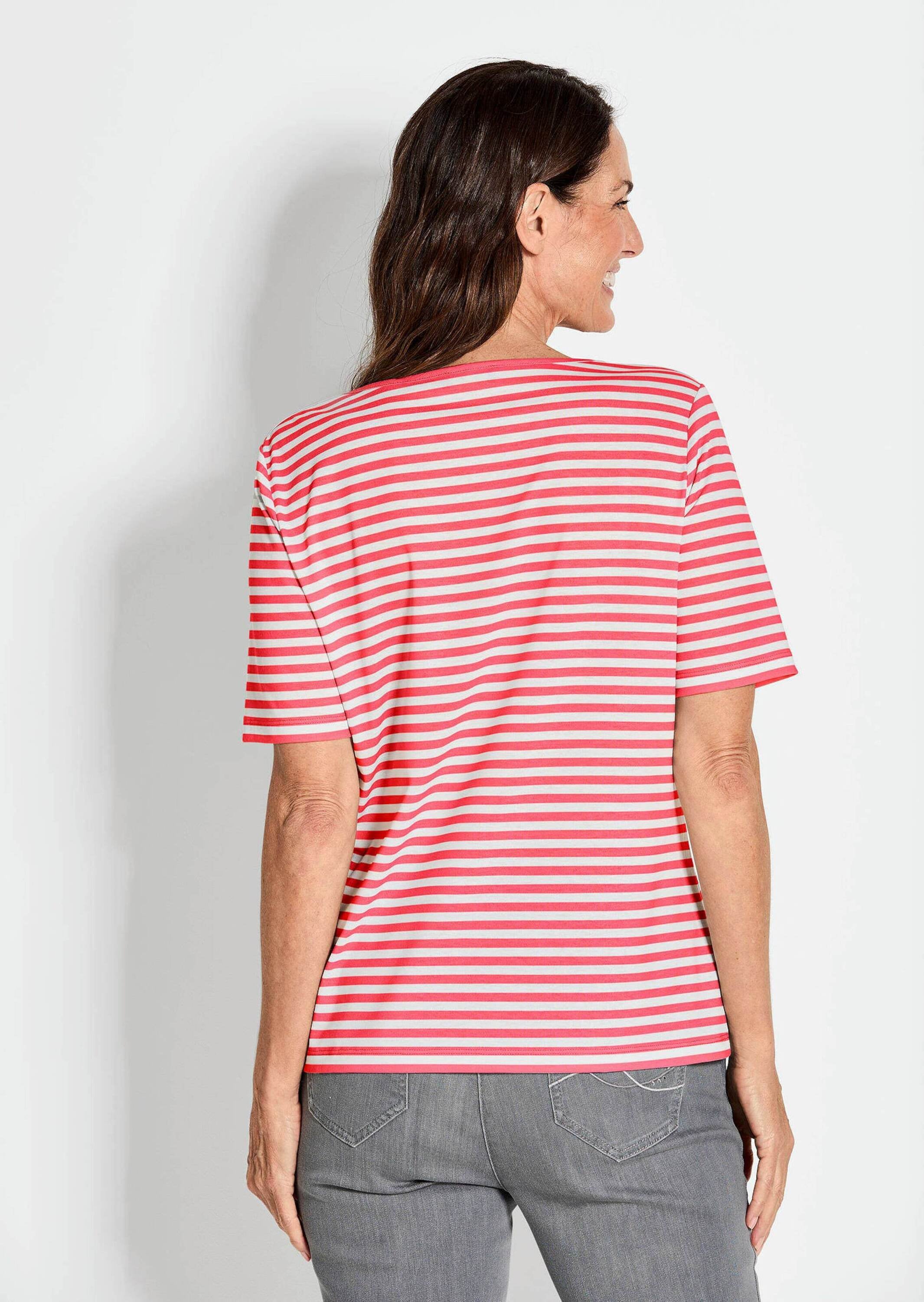 GOLDNER Kurzarmshirt »Kurzgröße Stilvolles Streifenshirt für Damen«