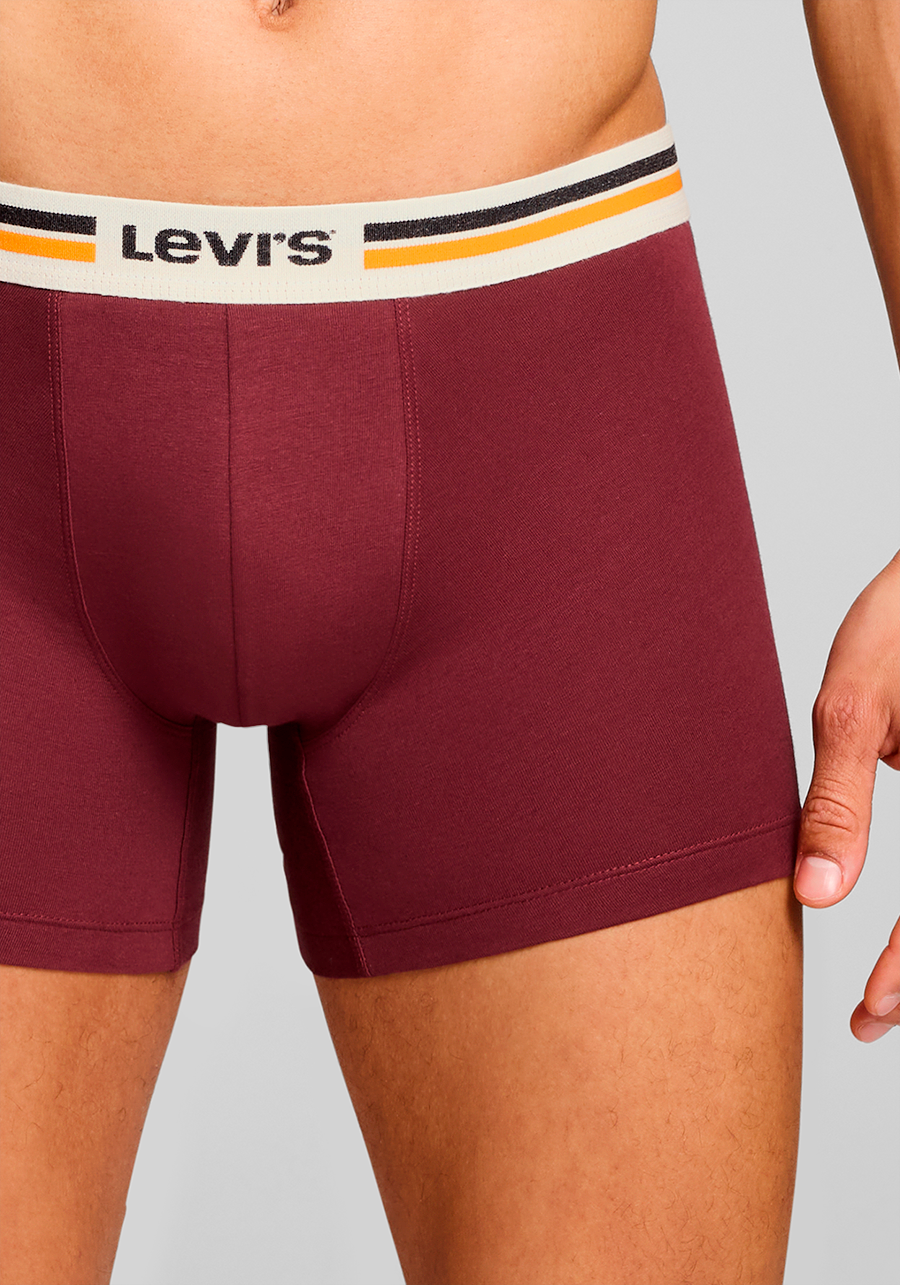 Levi's® Boxershorts »LEVIS MEN PL SPW LOGO BOXER BRIEF ORG 2P«, (2er Pack), mit breitem Logobund