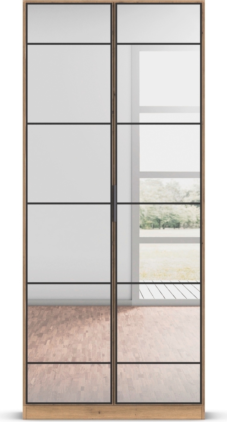 rauch Drehtürenschrank »Kleiderschrank Schrank Garderobe Schlafzimmerschrank ACERO« praktisch in Tiefe 41 cm mit vielen Einlegeböden,  Spiegelfront in moderner Loft-Optik MADE IN GERMANY