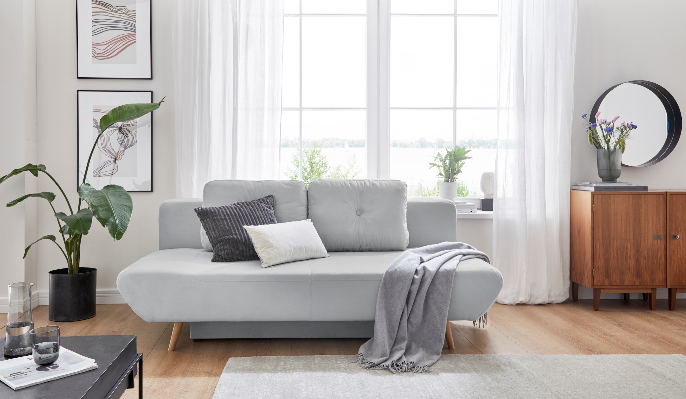 andas Schlafsofa »Segmon«, einfach in ein bequemes Bett umwandeln, inklusive Bettkasten