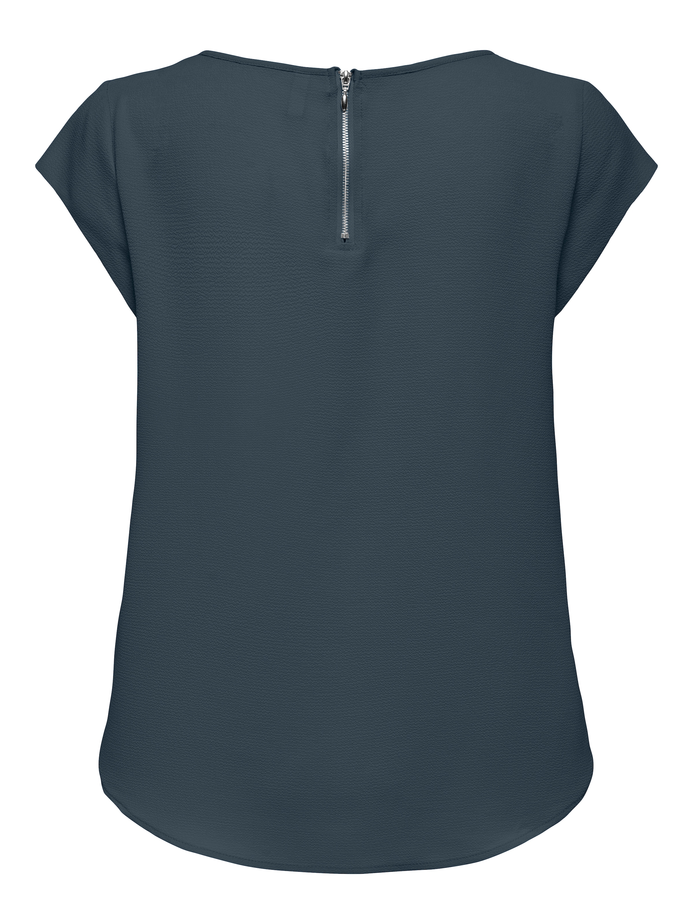 ONLY Kurzarmbluse »ONLVIC – feminines Blusenshirt in lockerer Form«, regular fit, Web, Kunstfaser, Rundhals, unifarben