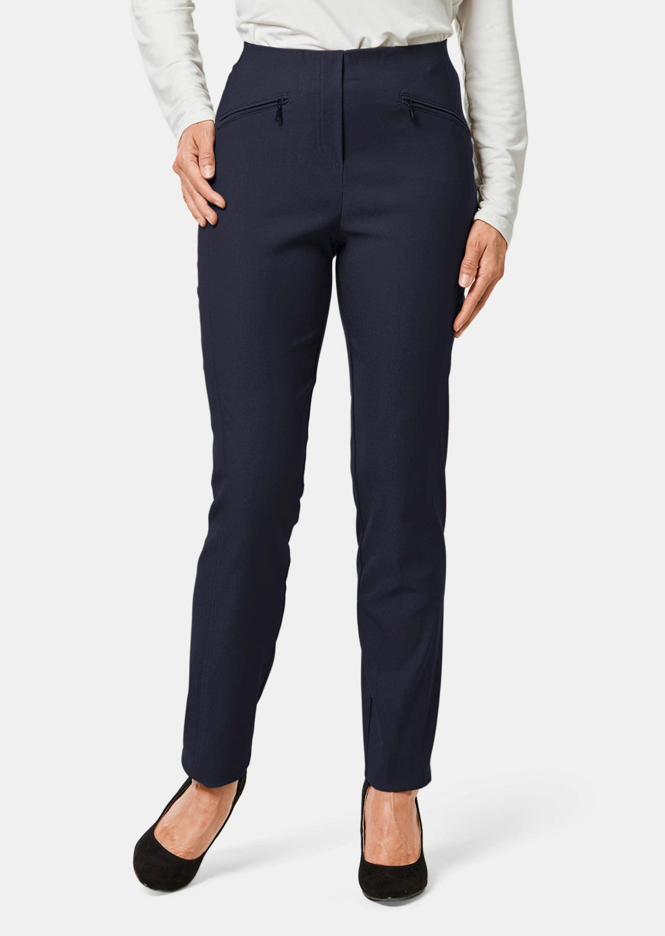 GOLDNER 2-in-1-Hose »Wärmende Schlupfhose LOUISA in knitterarmer Ware«