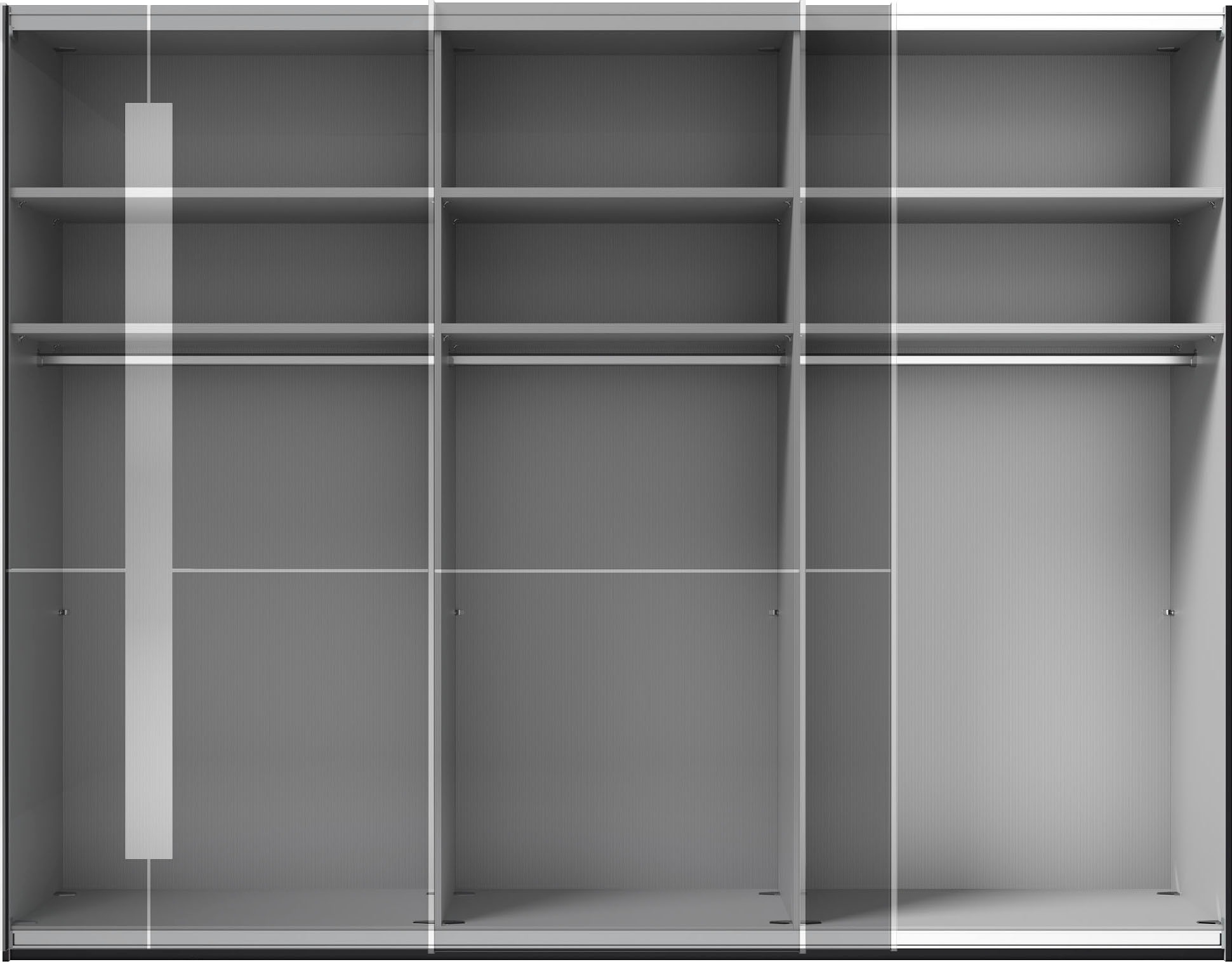 Musterring Schwebetürenschrank »Imola W«, inkl. Einlegeböden und Kleiderstangen, mit Glastüren inkl. Zierspiegel