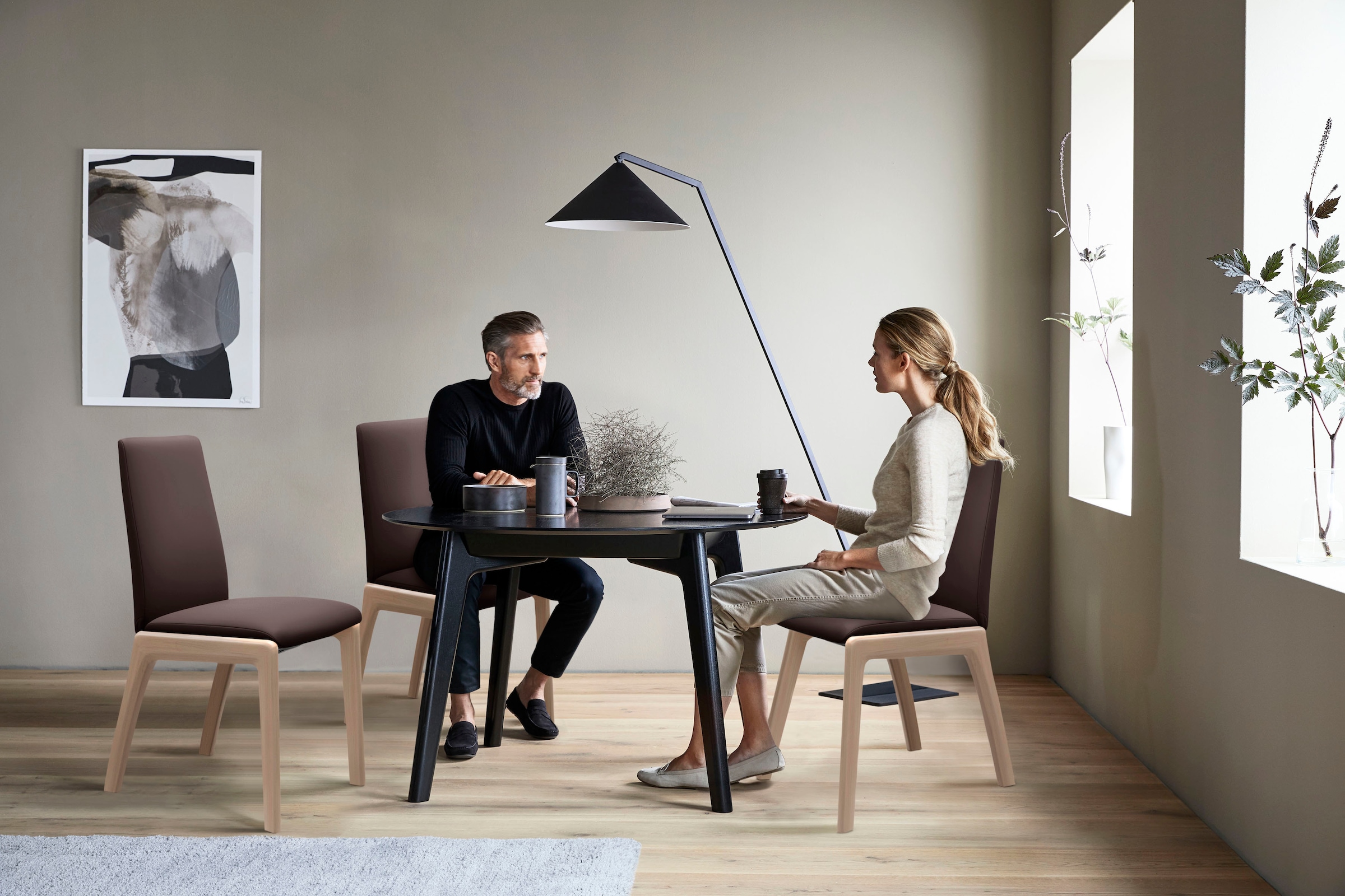 Stressless® Polsterstuhl »Laurel«, Leder PALOMA, Low Back, Größe M, mit abgerundeten Beinen in Walnuss