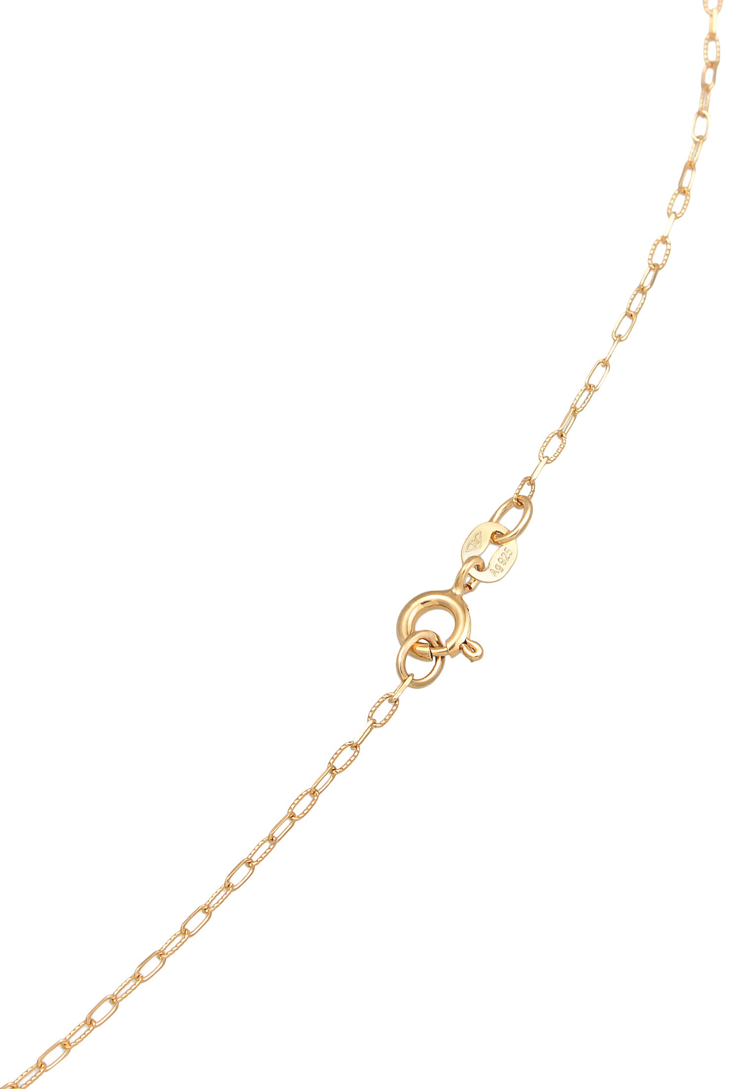 Elli Kette mit Anhänger »Halskette Plättchen Strukturiert Modern Zeitlos 925 Silber«