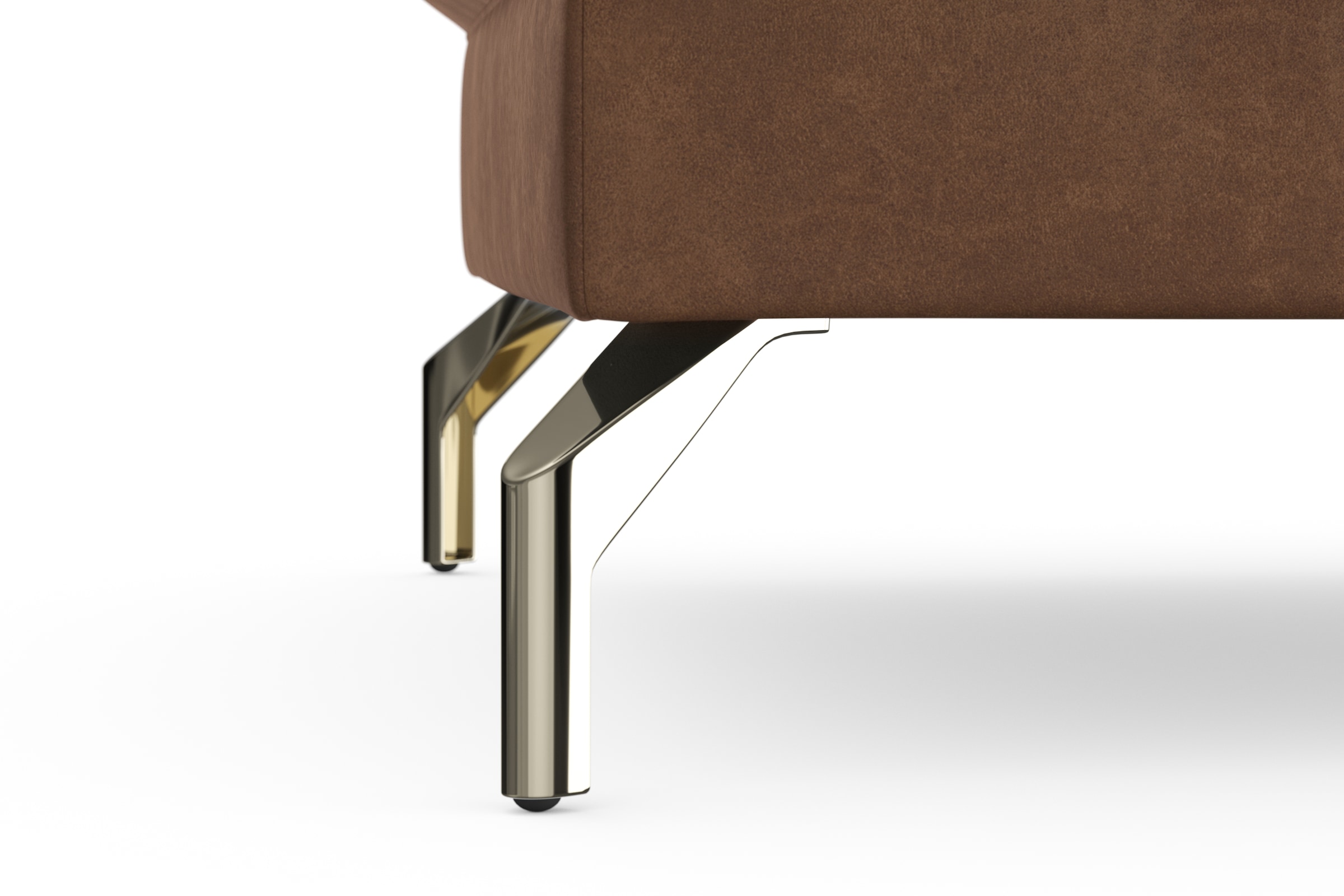sit&more Hocker »Fashion«, inklusive Federkern, mit satinierten Nickelfüßen