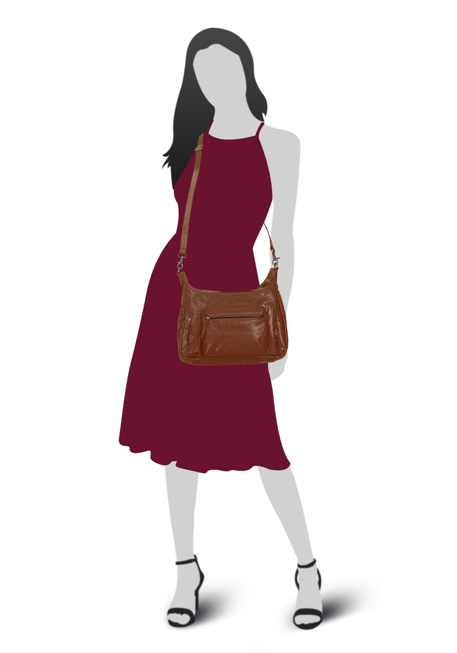 WouWou Umhängetasche echt Leder