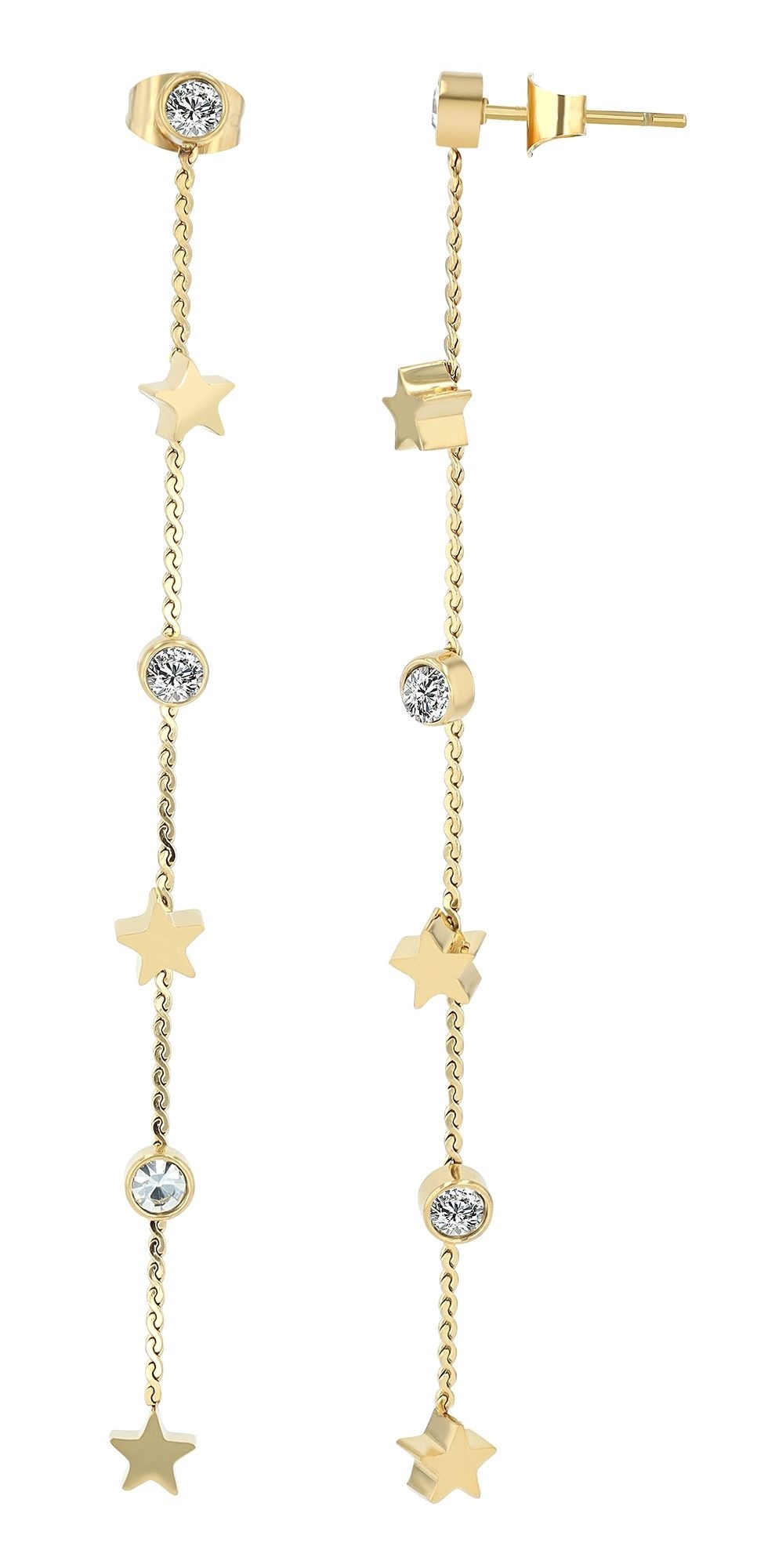 Adelia´s Paar Ohrstecker »Damen Ohrringe ¿ Ohrstecker aus Edelstahl mit Strass Steinchen«