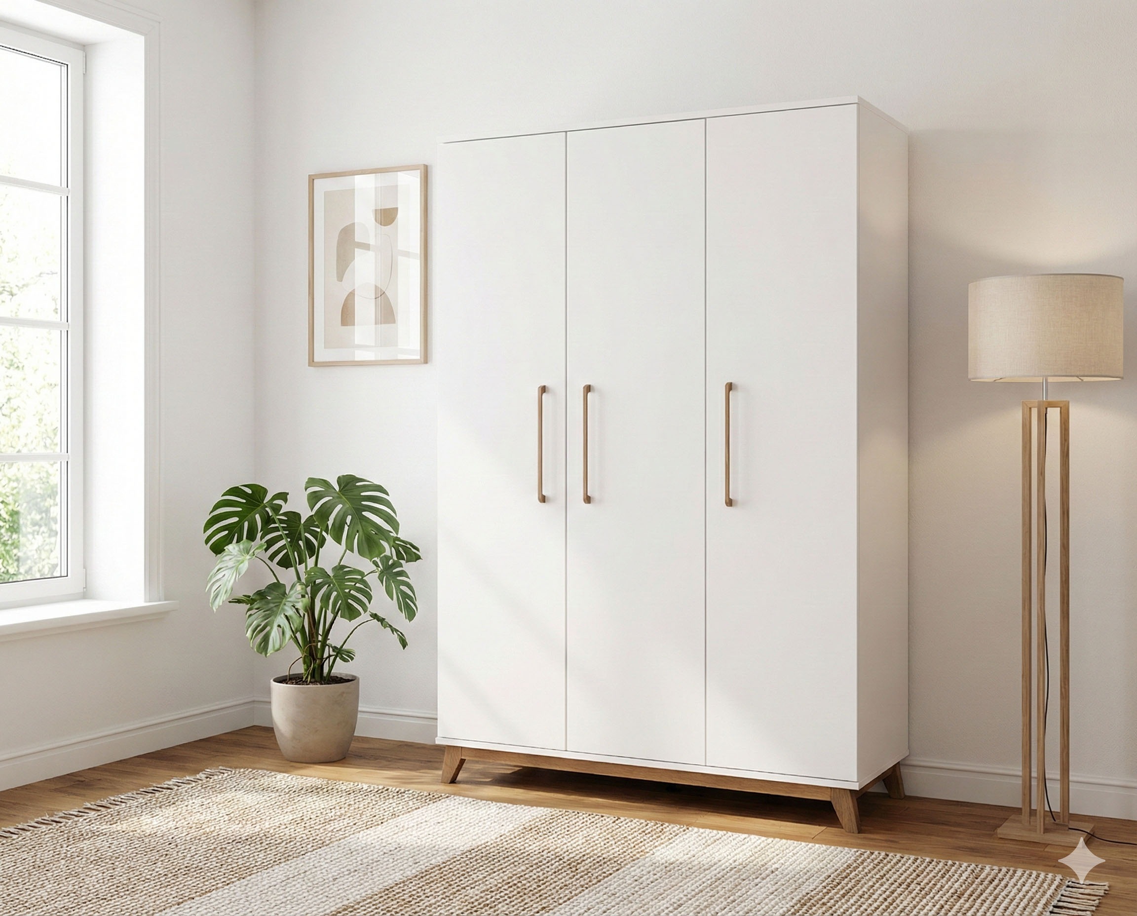 arthur berndt Babymöbel-Set »Babyzimmer Set »Lina« 3-teilig« Spar-Set, Das Set besteht aus Kleiderschrank, Kinderbett und Wickelkommode, 3 Stk. tlg.